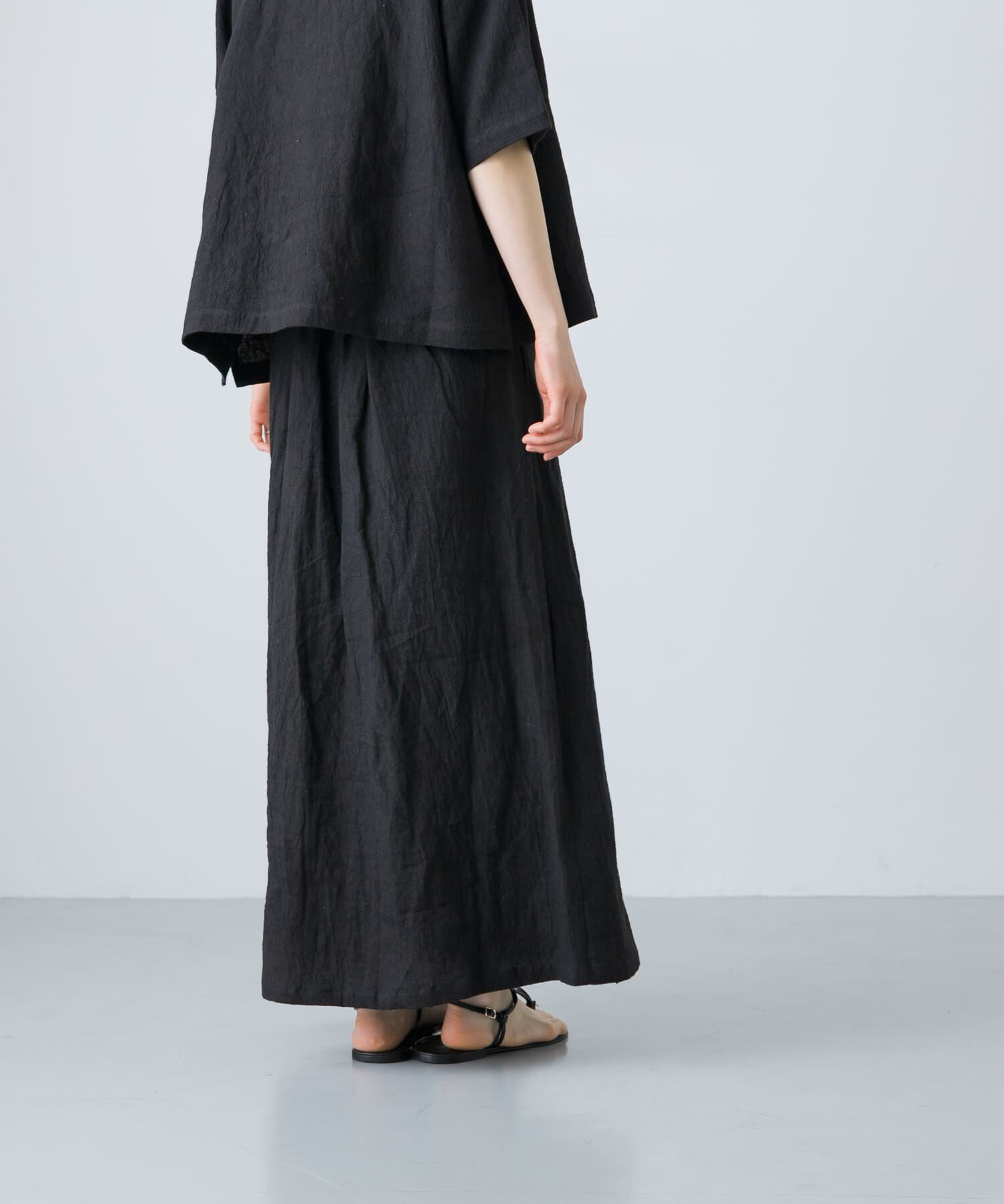 かぐれ「リネンラミーラップスカート」|スカート|