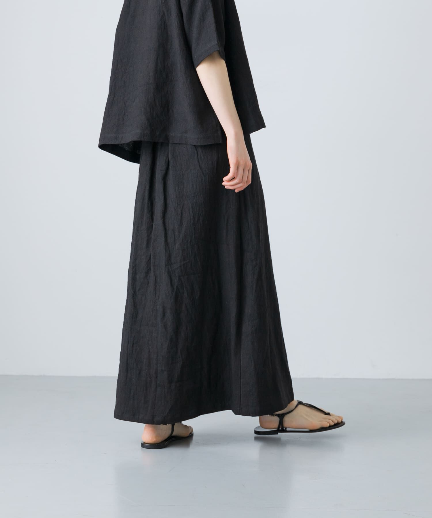 かぐれ「リネンラミーラップスカート」|スカート|