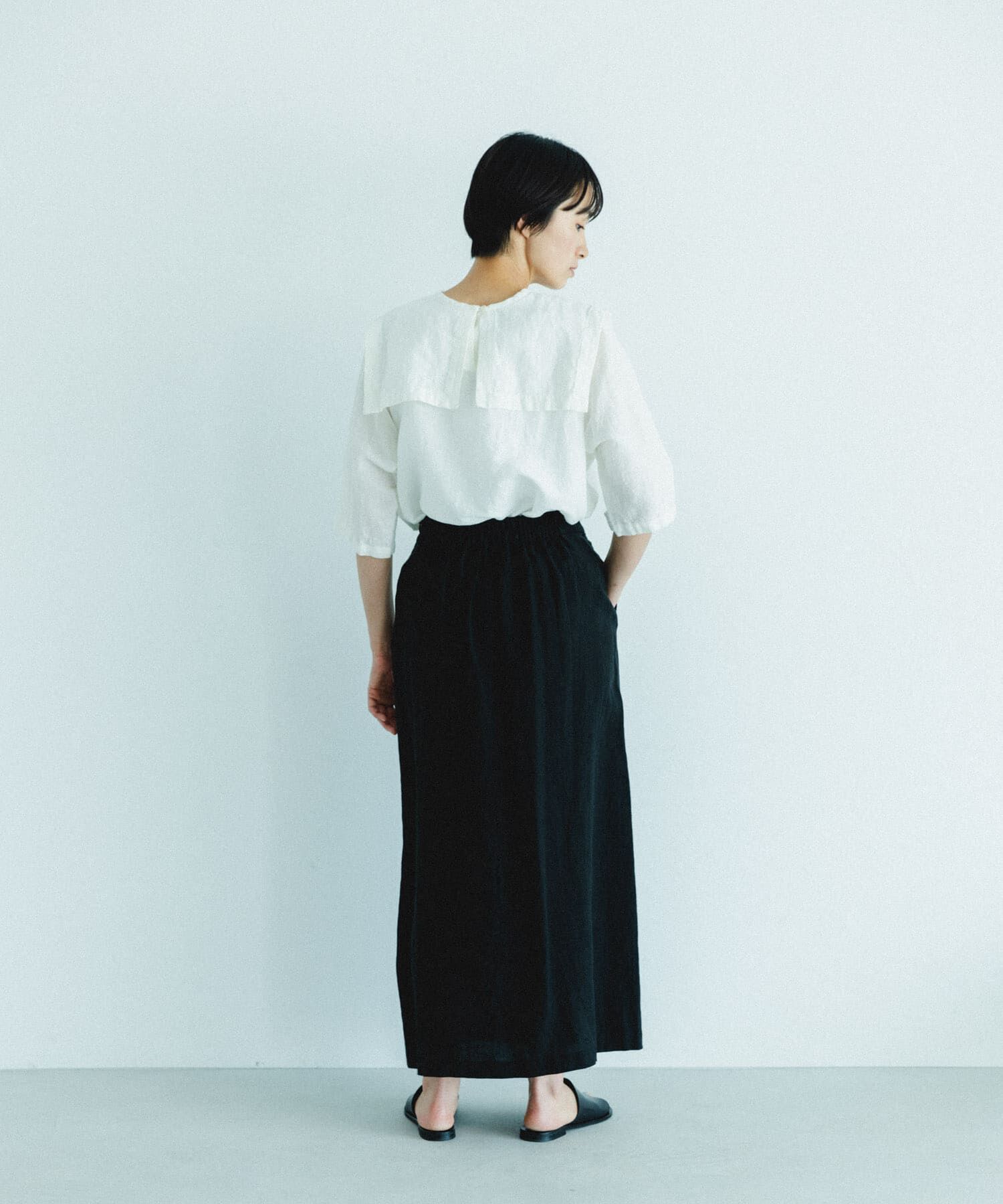 かぐれ「リネンラミーラップスカート」|スカート|