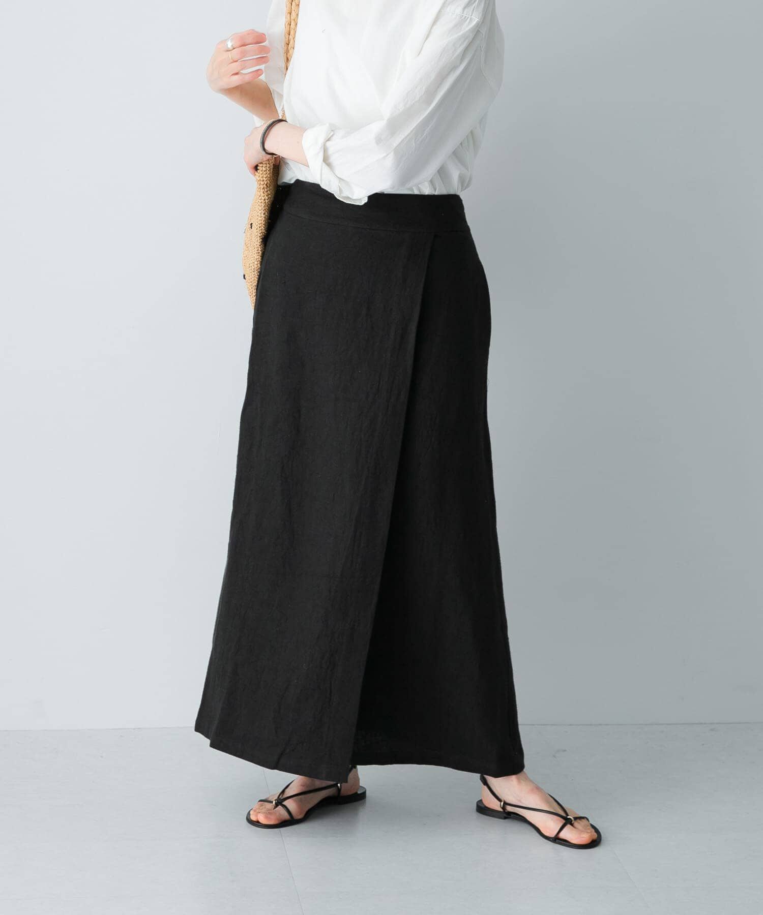 かぐれ「リネンラミーラップスカート」|スカート|