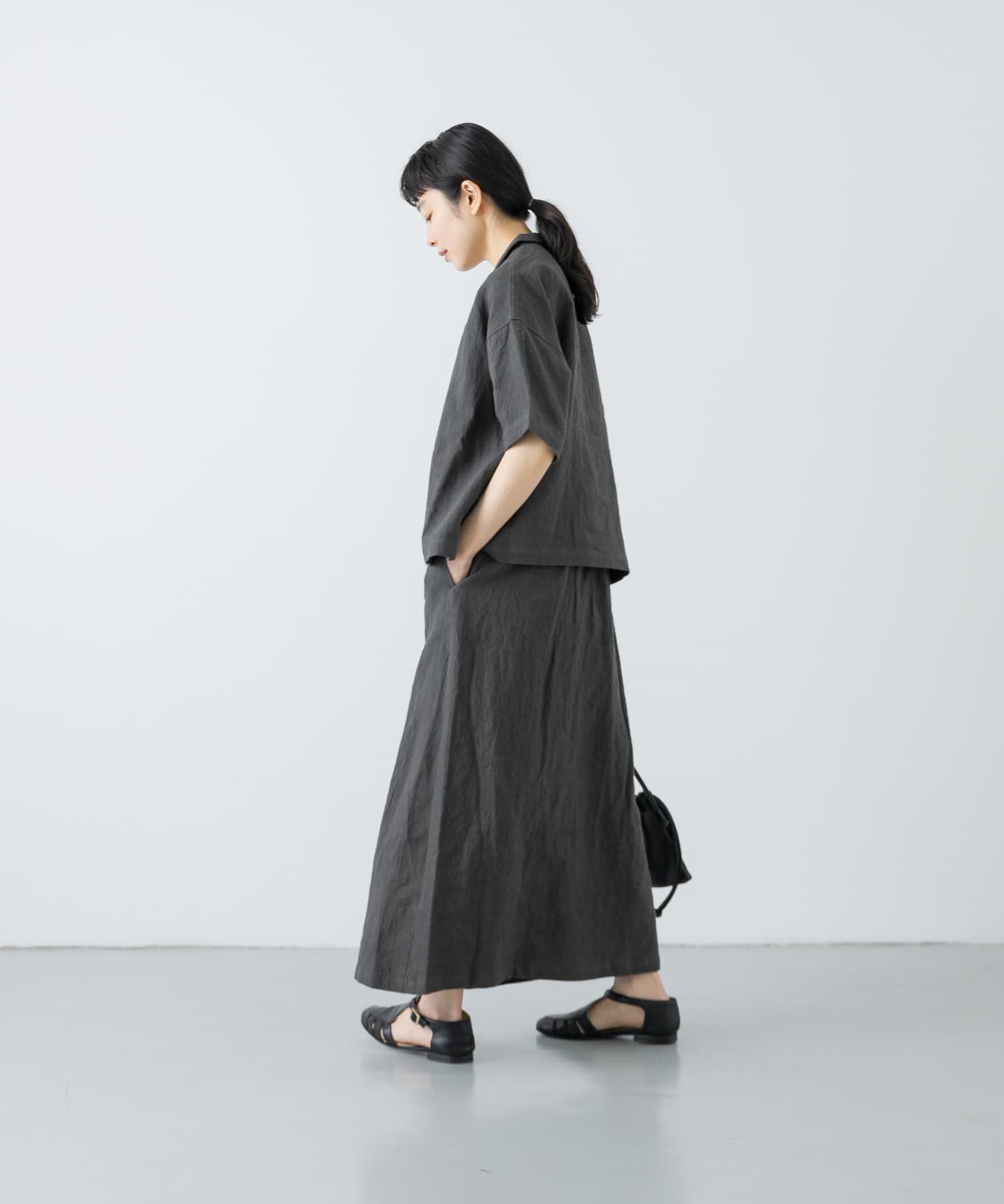 かぐれ「リネンラミーラップスカート」|スカート|