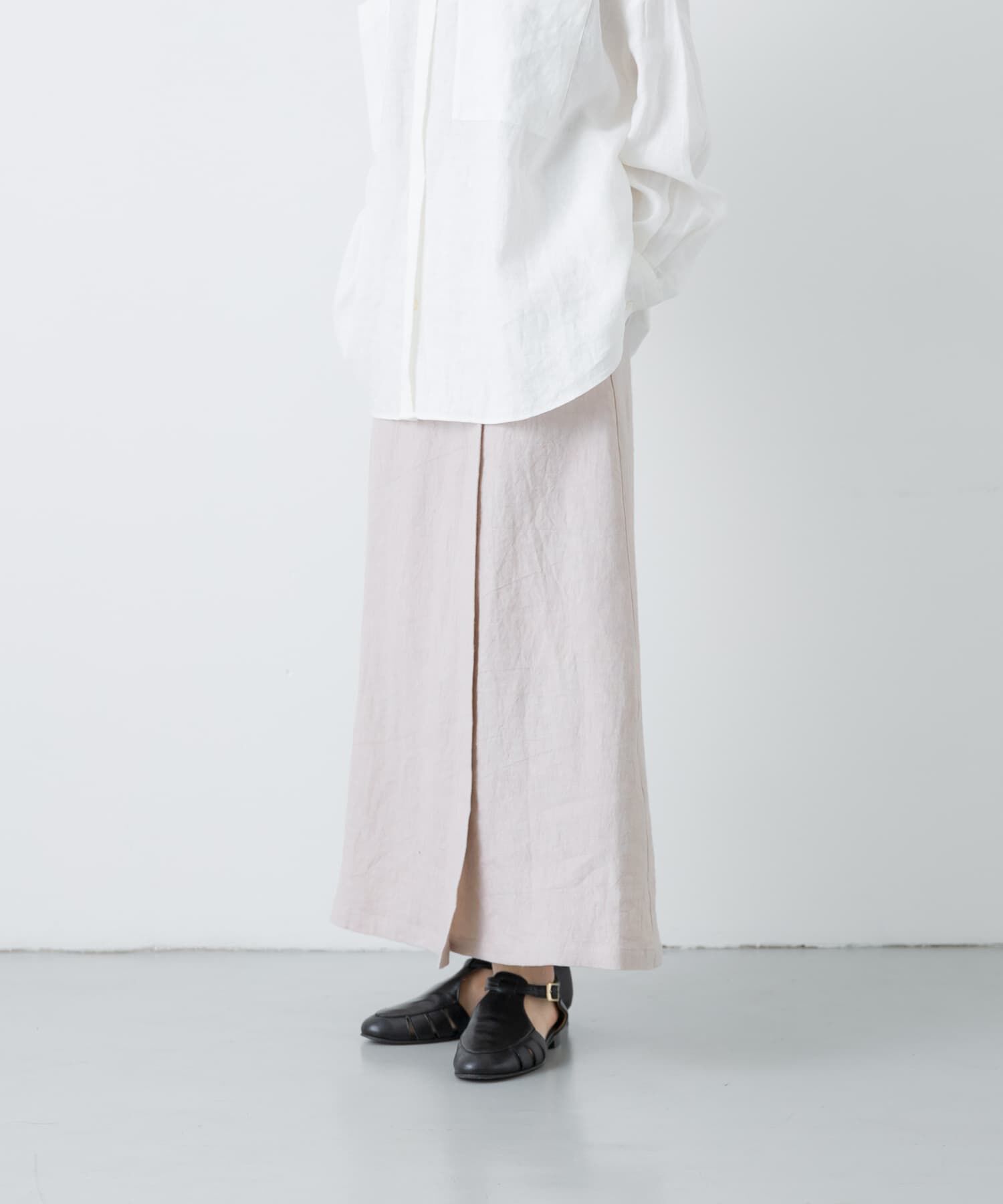 かぐれ「リネンラミーラップスカート」|スカート|