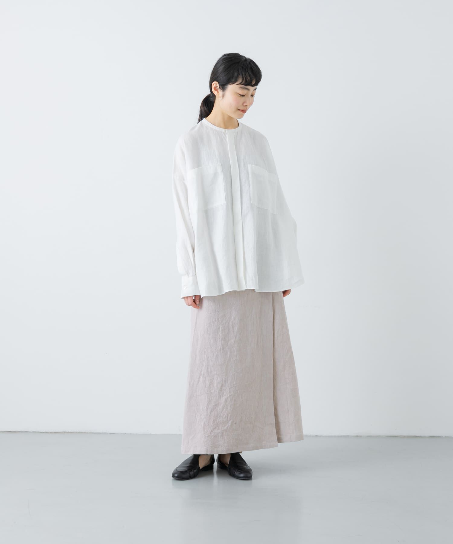 かぐれ「リネンラミーラップスカート」|スカート|