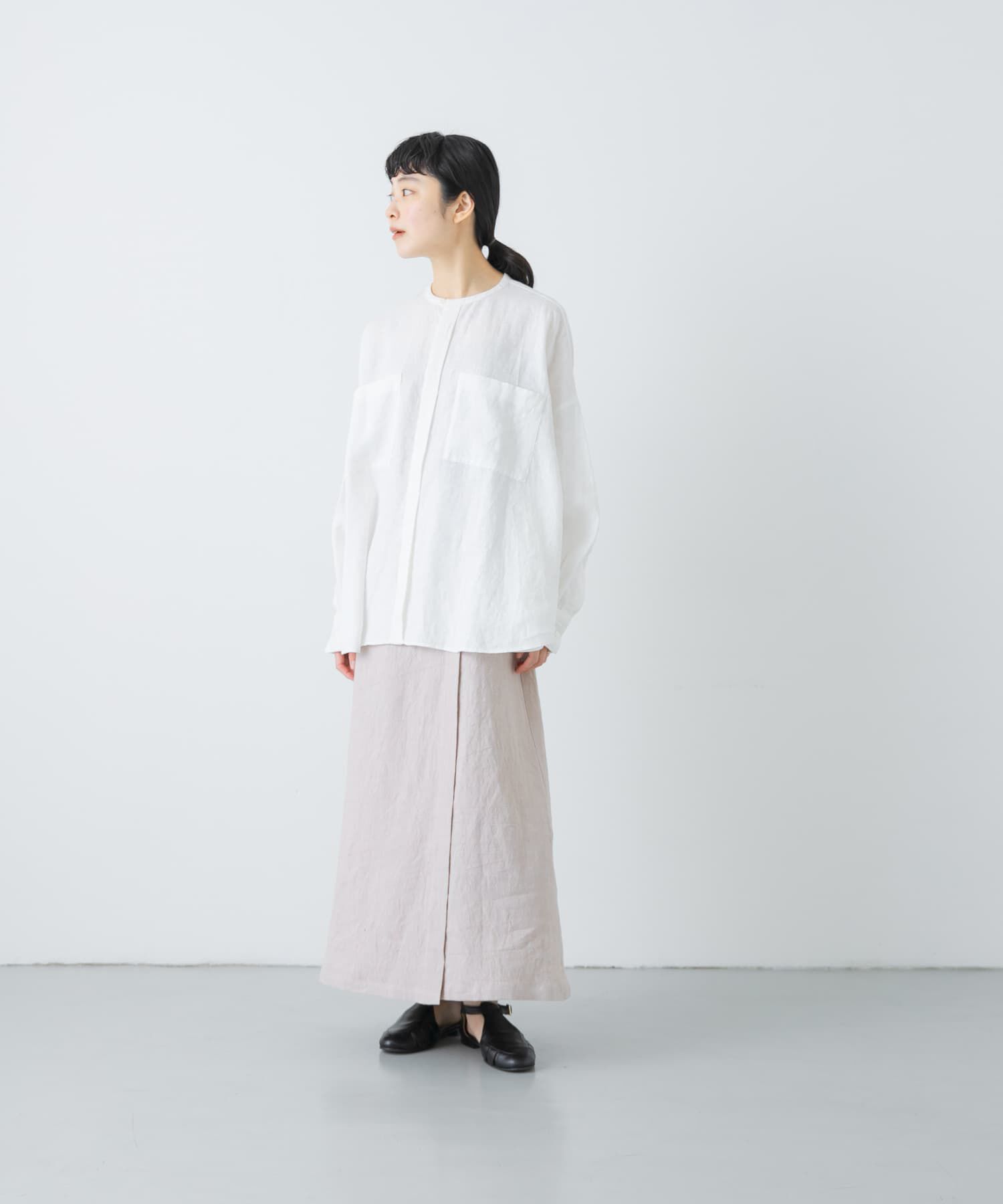 かぐれ「リネンラミーラップスカート」|スカート|