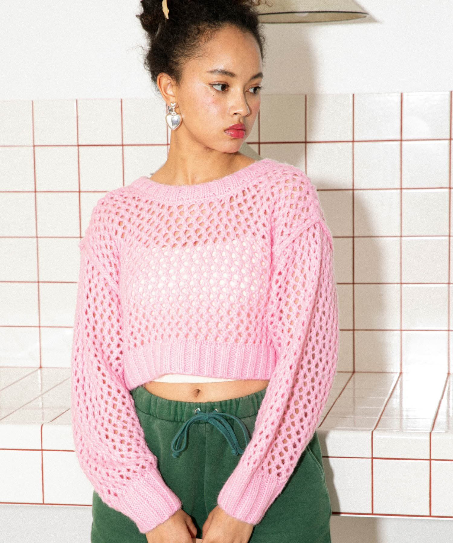 Sonny Label 「AyaKawasaki　メッシュショートカーディガン」|カーディガン|