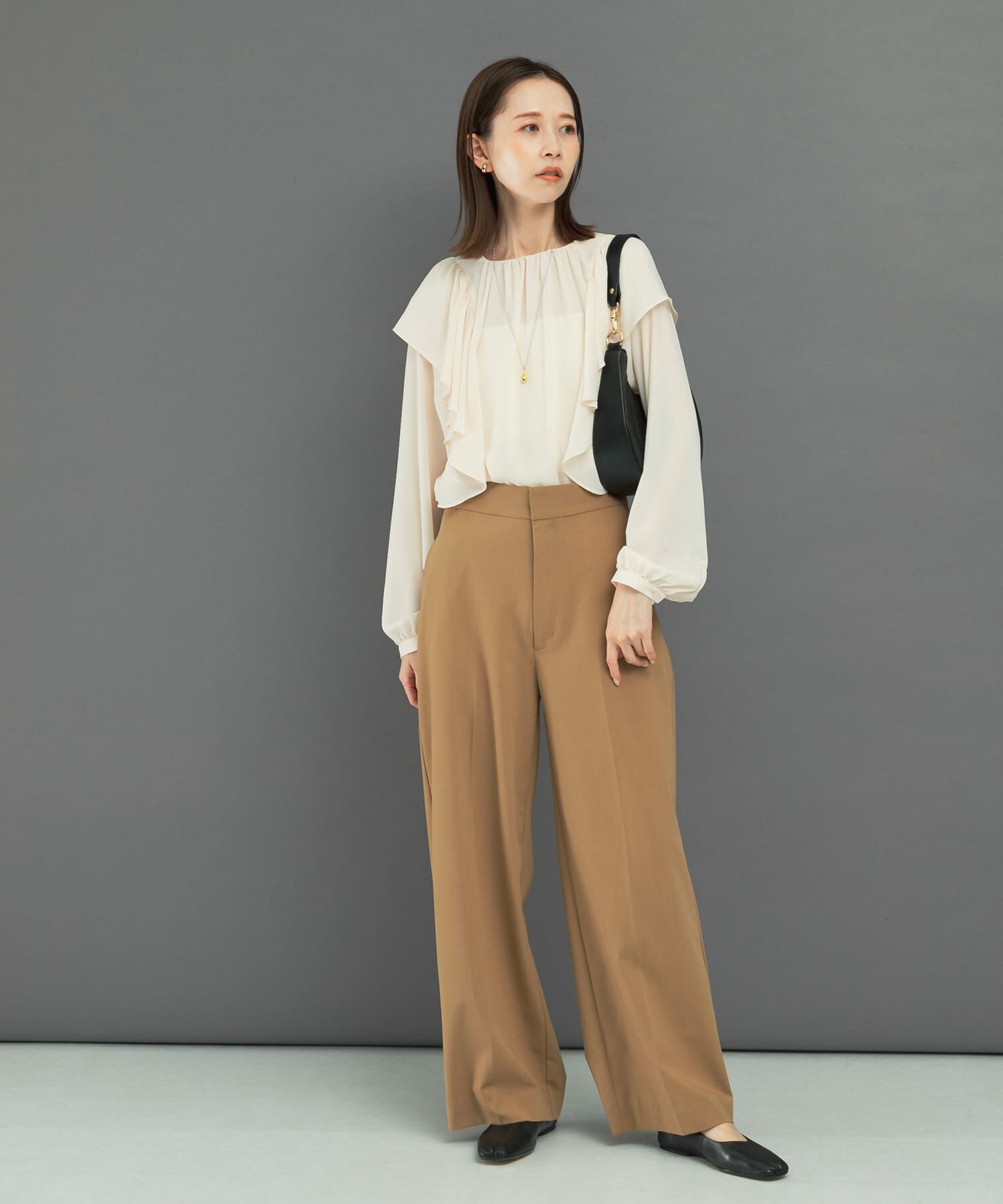 URBAN RESEARCH ROSSO「フリルラッフルブラウス」|シャツ・ブラウス|