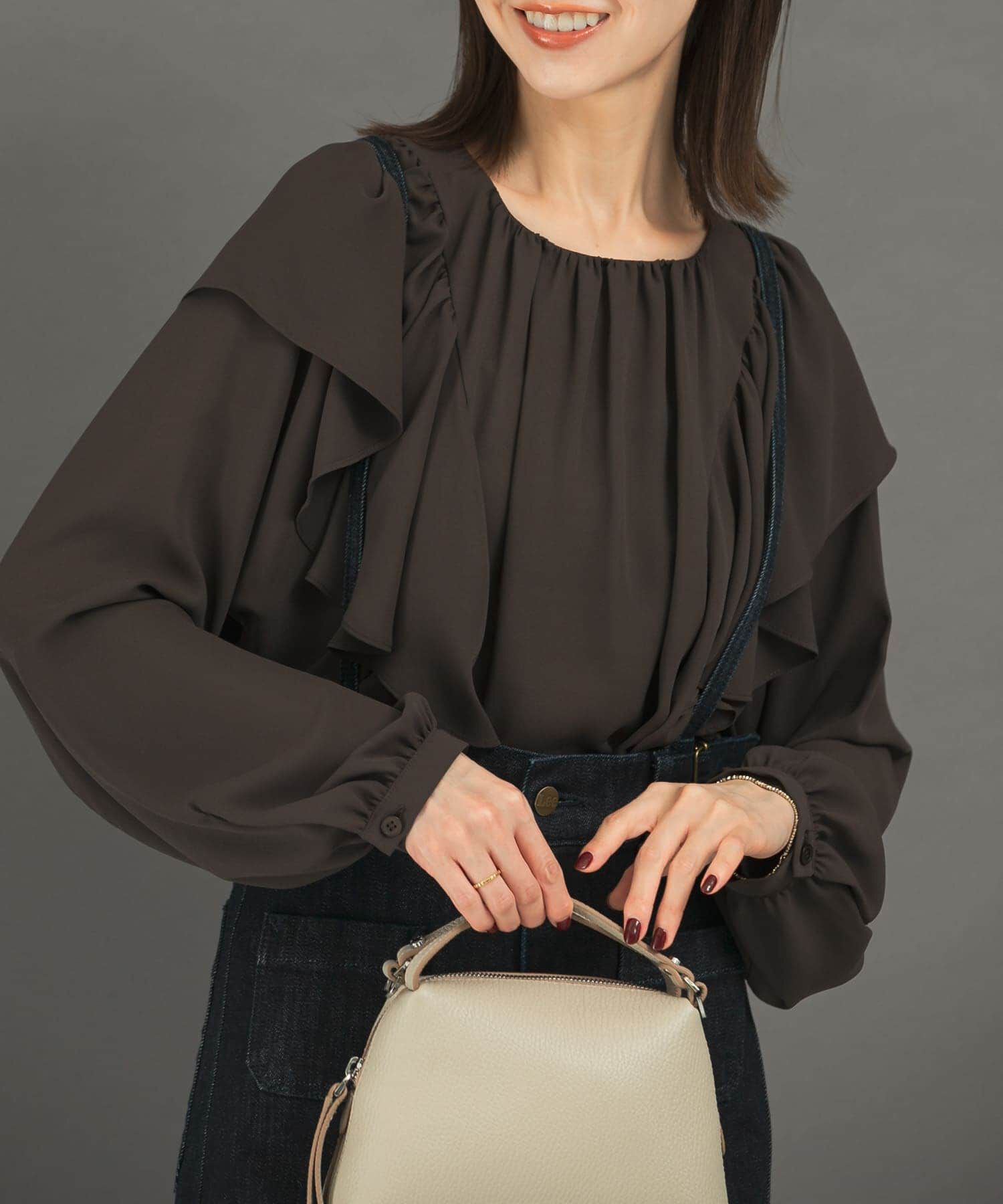 URBAN RESEARCH ROSSO「フリルラッフルブラウス」|シャツ・ブラウス|