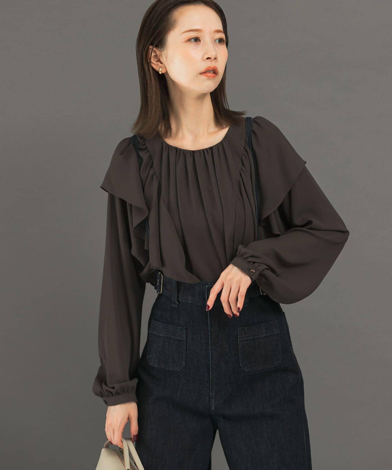 URBAN RESEARCH ROSSO「フリルラッフルブラウス」|シャツ・ブラウス|