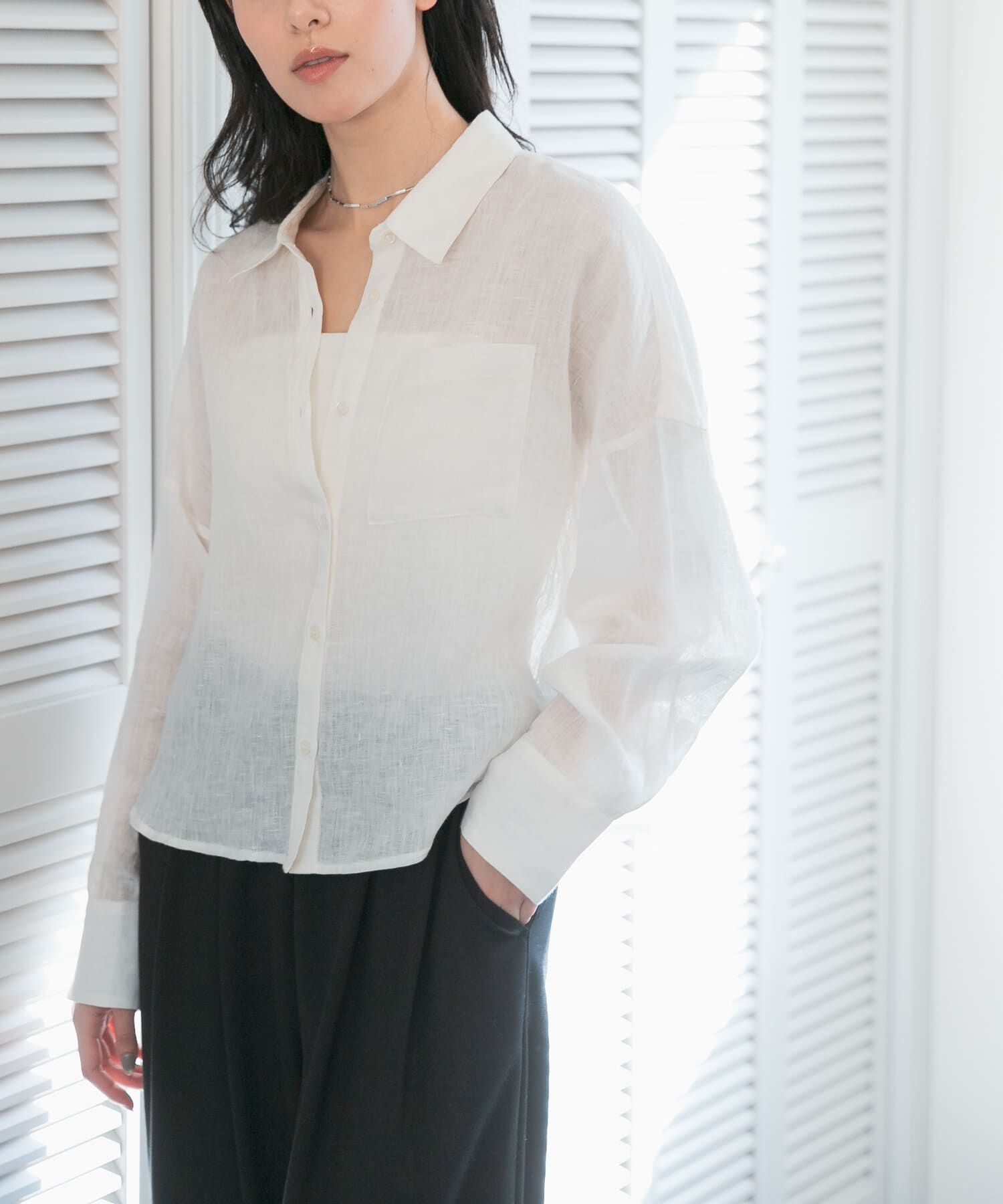 URBAN RESEARCH「リネンワイドショートシャツ」|シャツ・ブラウス|