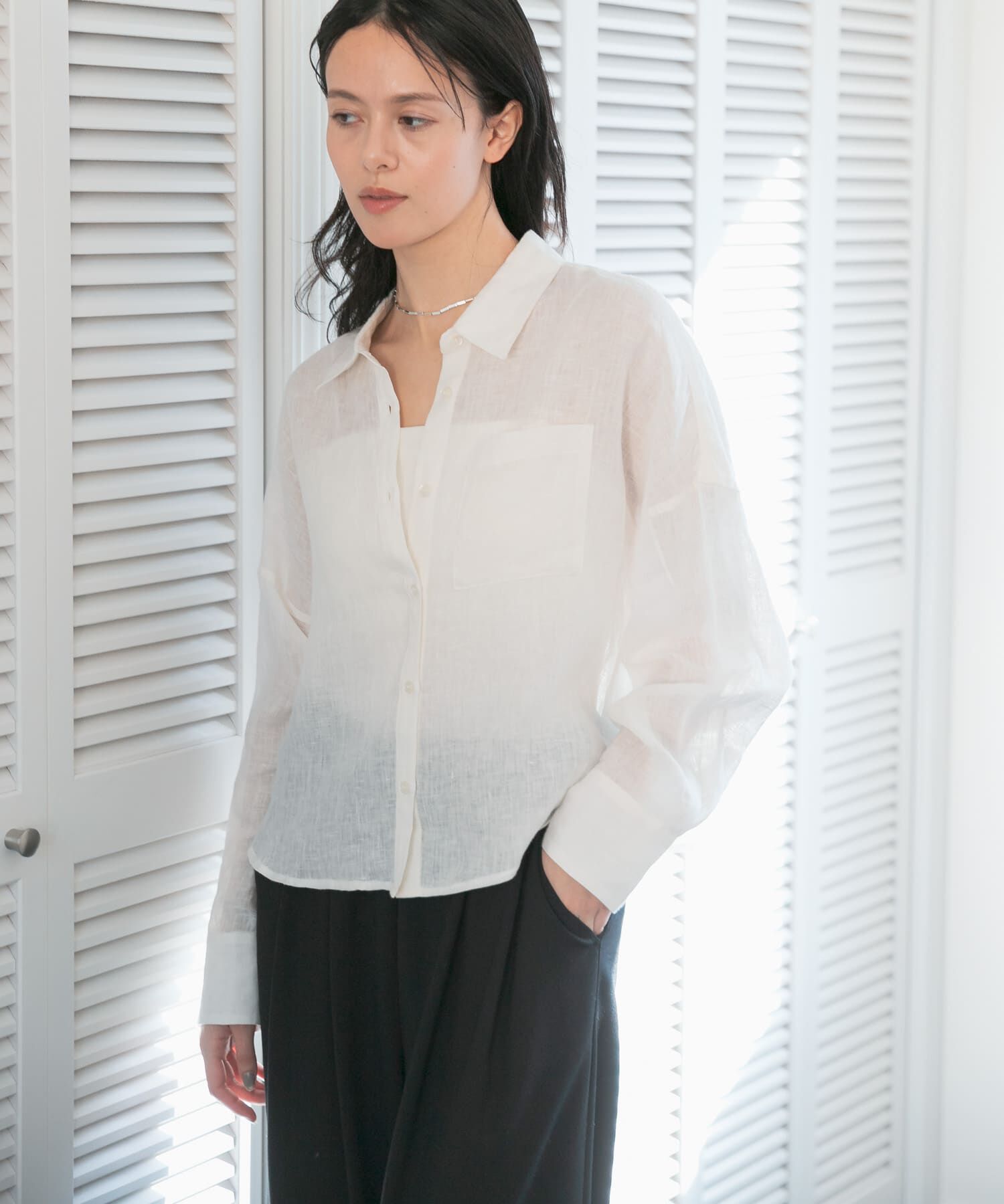 URBAN RESEARCH「リネンワイドショートシャツ」|シャツ・ブラウス|
