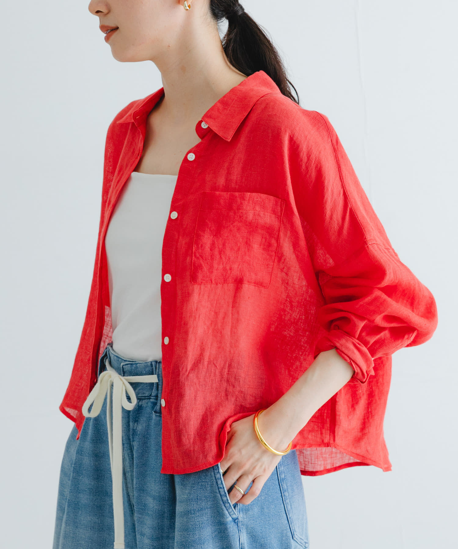 URBAN RESEARCH「リネンワイドショートシャツ」|シャツ・ブラウス|