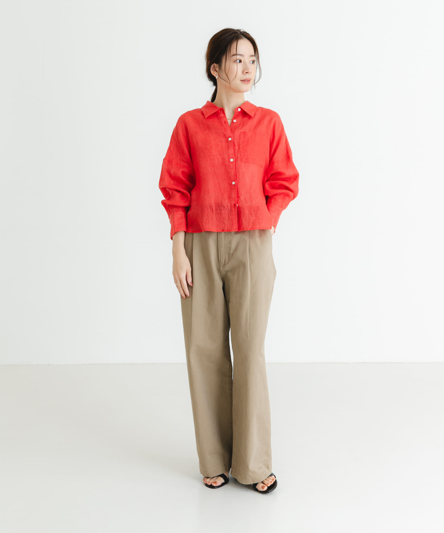 URBAN RESEARCH「リネンワイドショートシャツ」|シャツ・ブラウス|