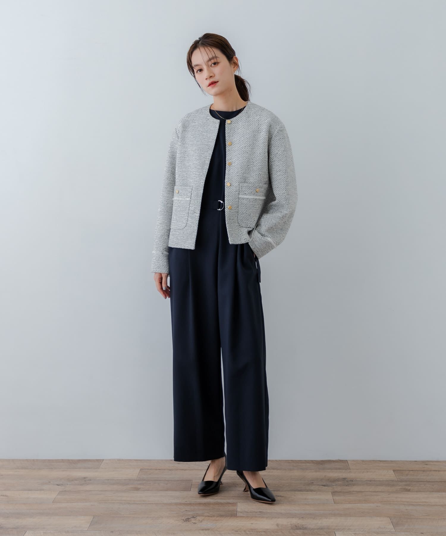 URBAN RESEARCH「ツイードノーカラージャケット」|ノーカラージャケット|