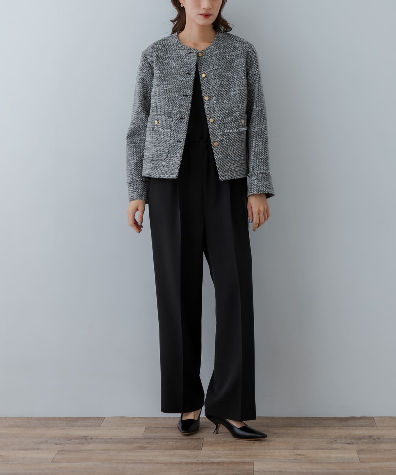 URBAN RESEARCH「ツイードノーカラージャケット」|ノーカラージャケット|