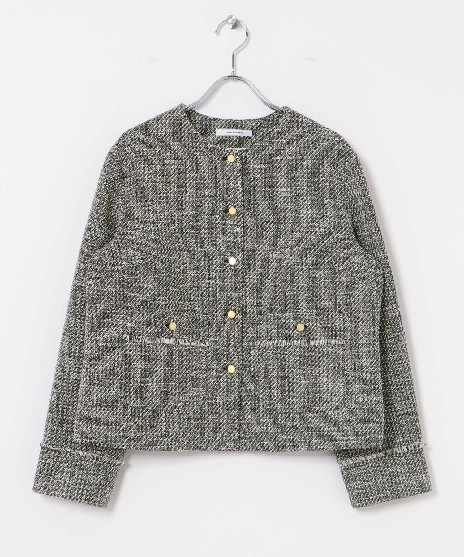 URBAN RESEARCH「ツイードノーカラージャケット」|ノーカラージャケット|