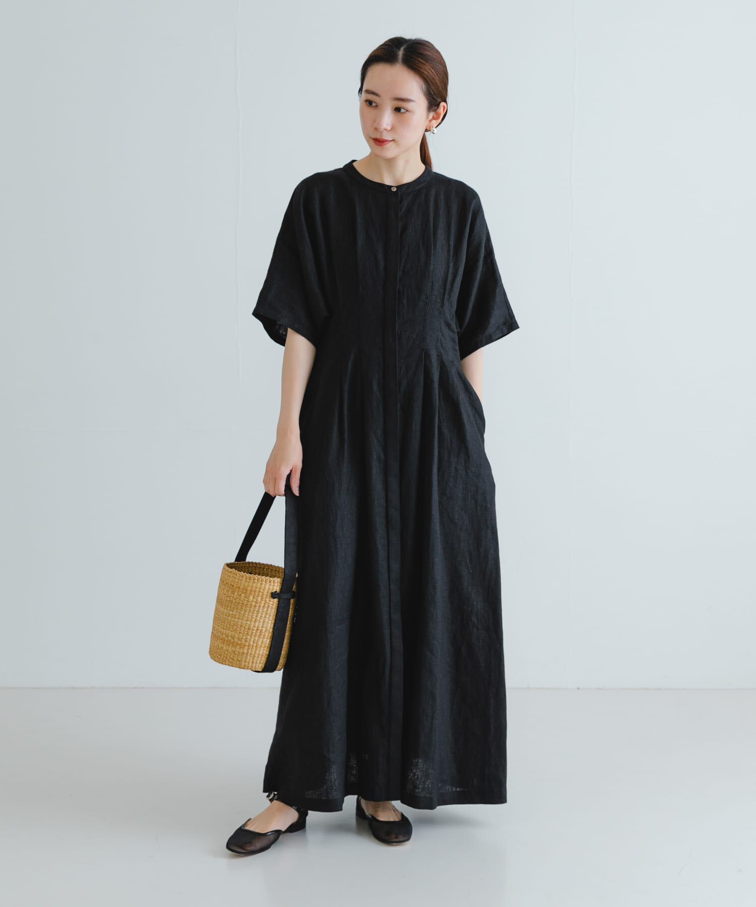 URBAN RESEARCH「『2サイズ展開』タックデザインリネンワンピース」|ワンピース|