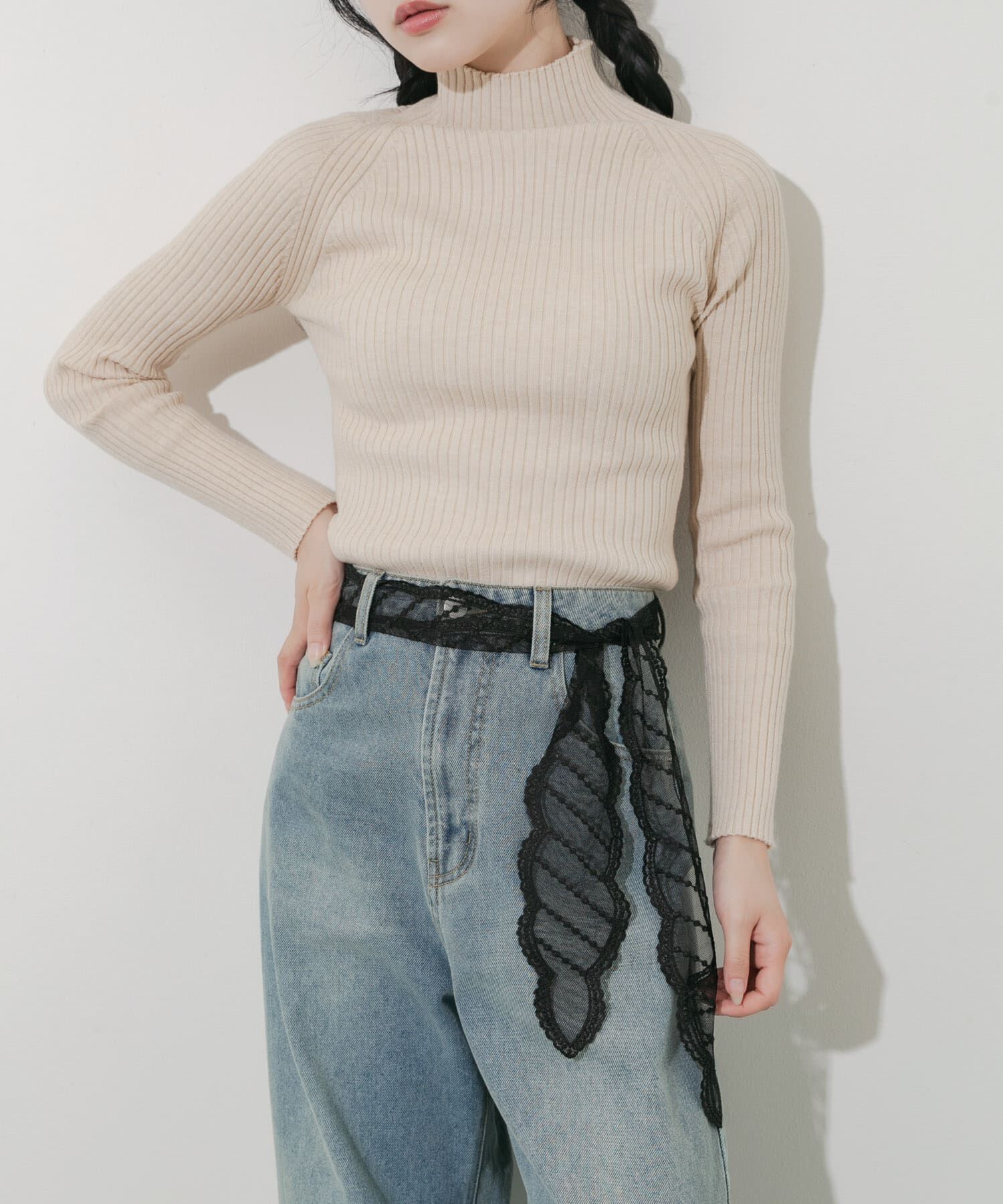 SMELLY「マルチレースセットネックレスC」|ネックレス|