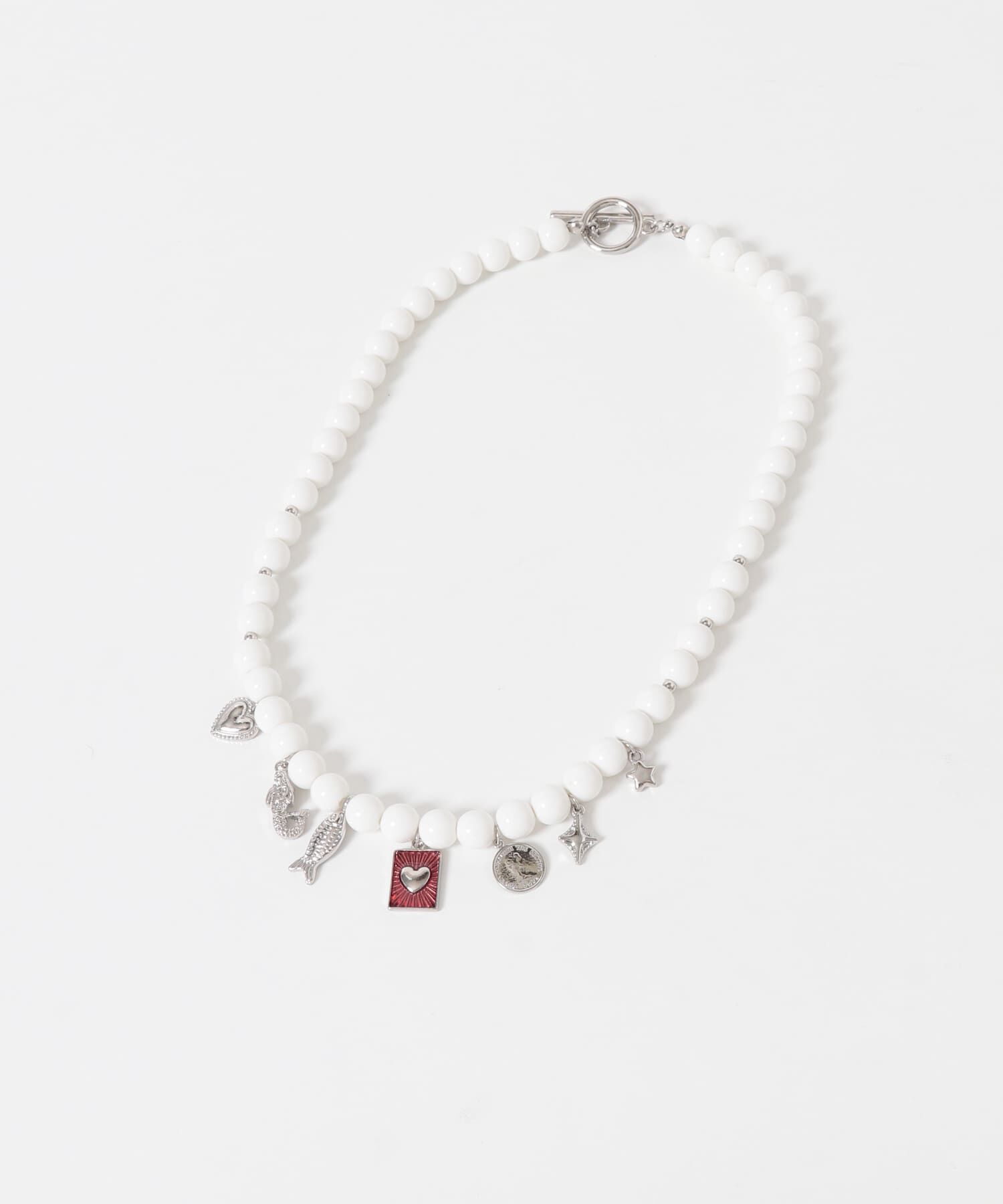 SMELLY「ミックスチャームビーズマンテルネックレス」|ネックレス|