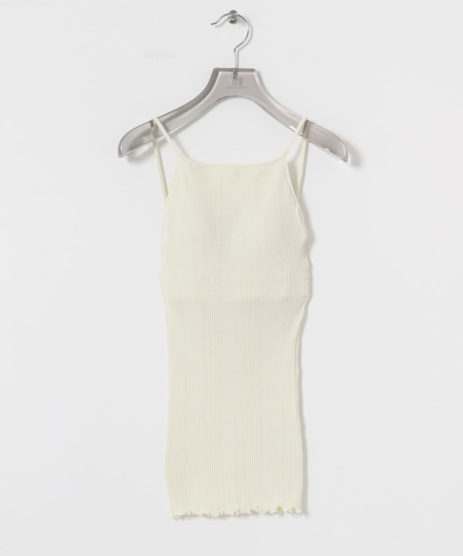 URBAN RESEARCH「HAKUJI　Random rib open back cami」|キャミソール|アイボリー