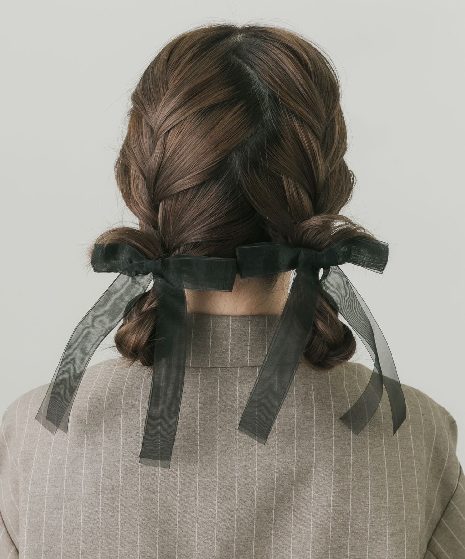 SMELLY「シアーリボン2セットバレッタ」|その他|ブラック