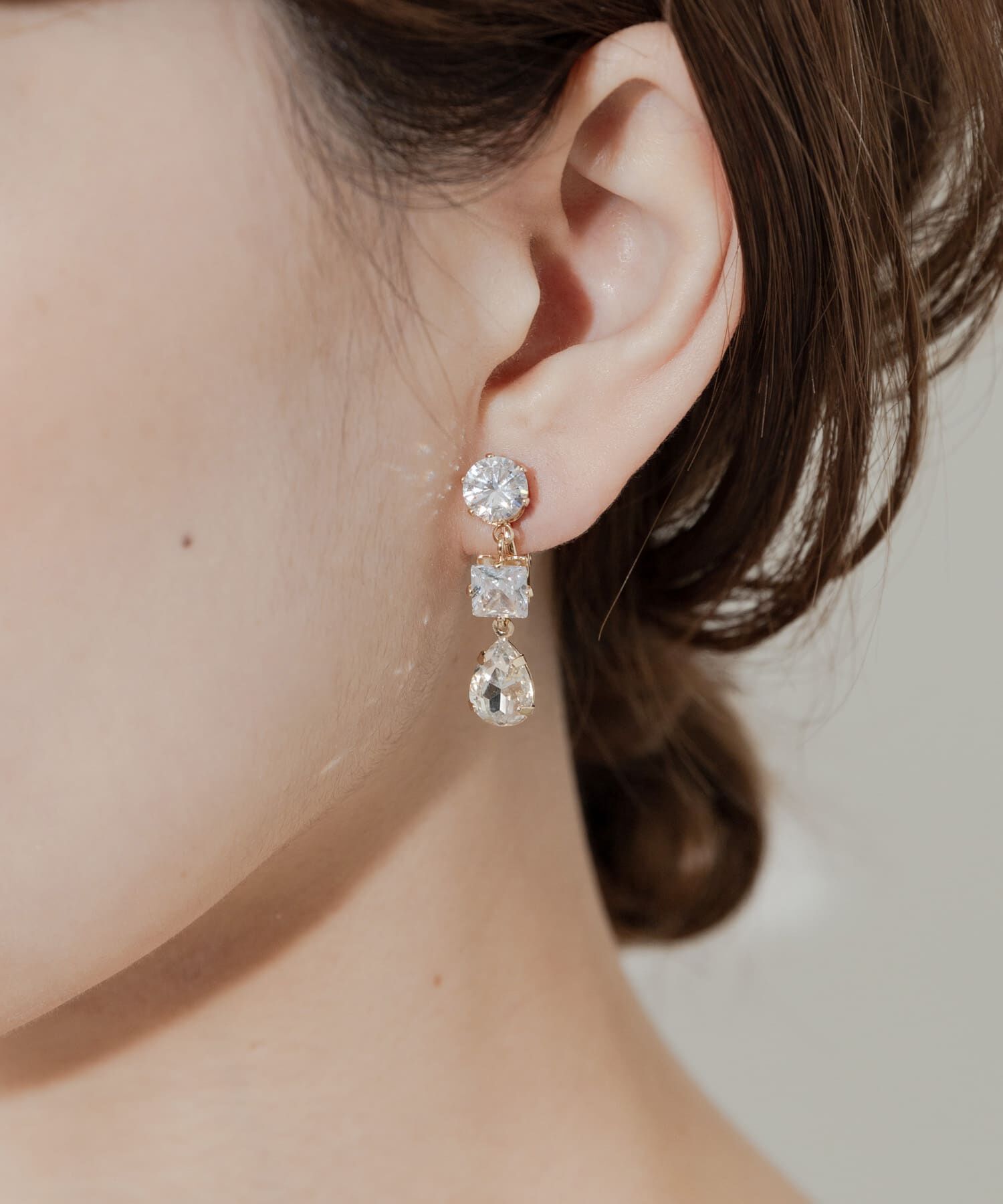 SMELLY「トリプルビジューイヤリング」|イヤリング|