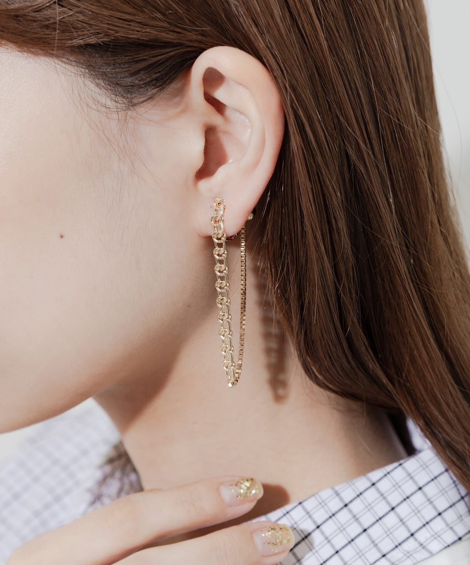 SMELLY「コンビチェーンロングイヤリング」|イヤリング|