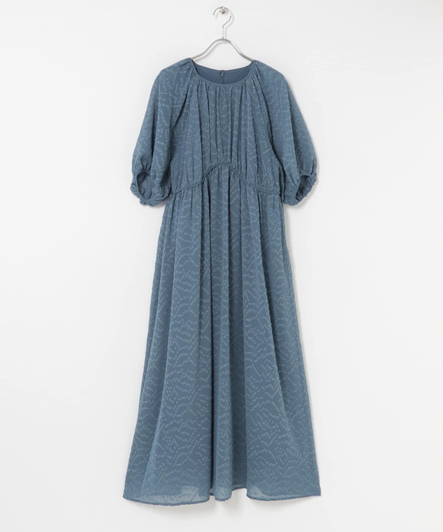 URBAN RESEARCH ROSSO「ジャガードギャザーパフドレス」|ワンピース|