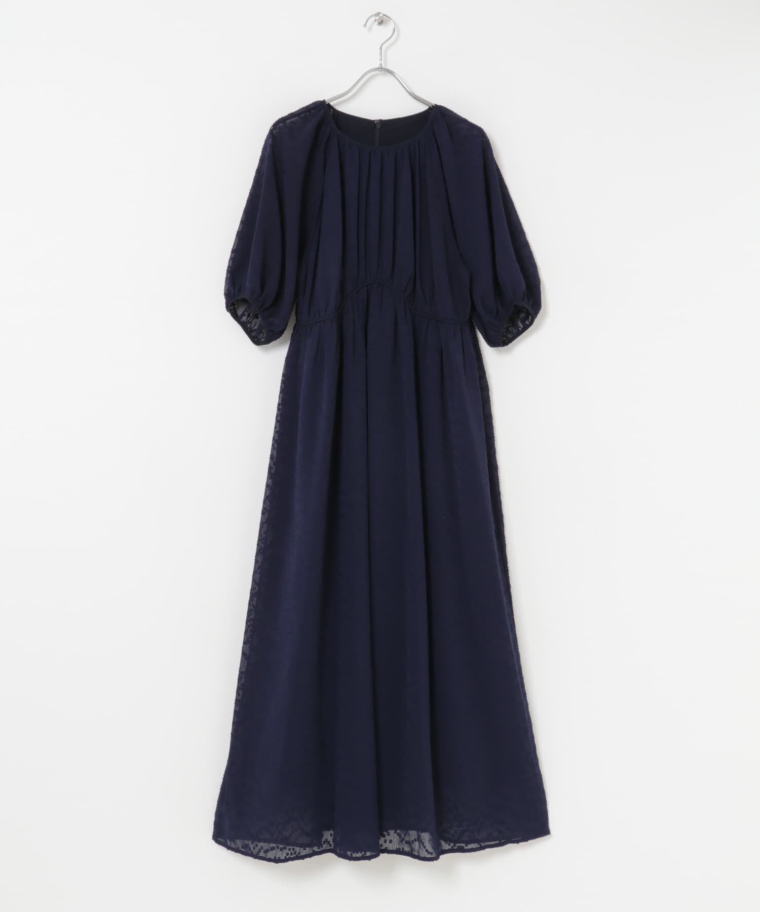 URBAN RESEARCH ROSSO「ジャガードギャザーパフドレス」|ワンピース|