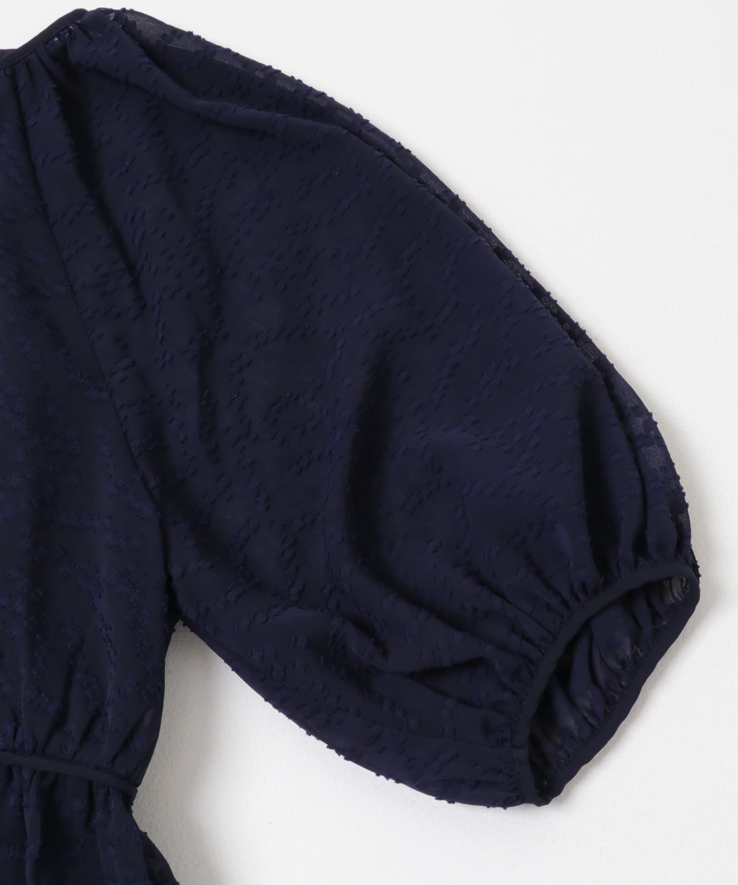 URBAN RESEARCH ROSSO「ジャガードギャザーパフドレス」|ワンピース|