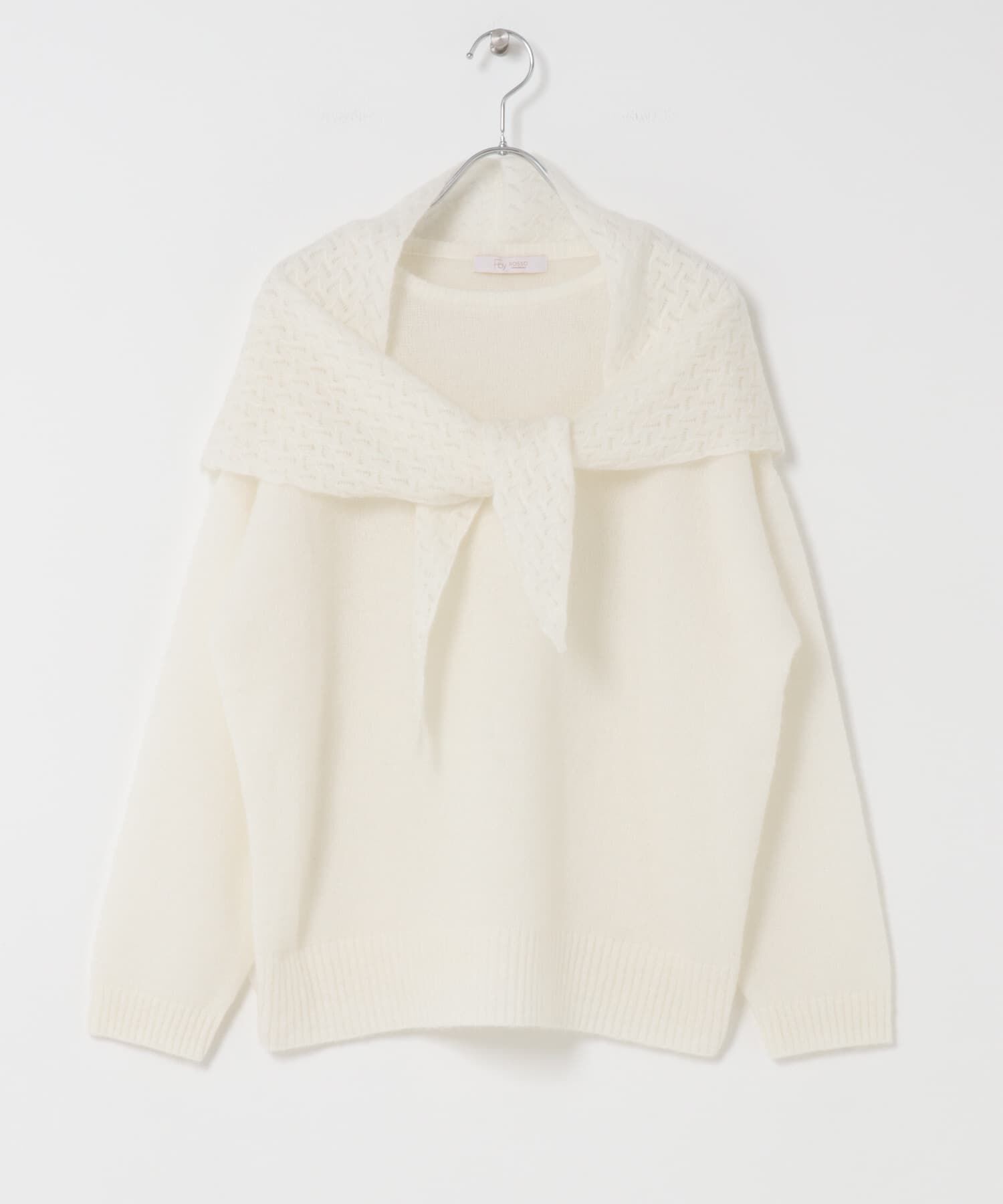 URBAN RESEARCH ROSSO「F by ROSSO　ヘアリーニットプルオーバー+ニットスカーフ」|ニット・セーター|