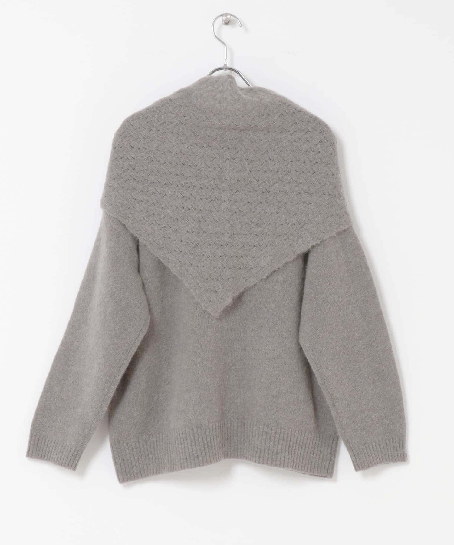 URBAN RESEARCH ROSSO「F by ROSSO　ヘアリーニットプルオーバー+ニットスカーフ」|ニット・セーター|