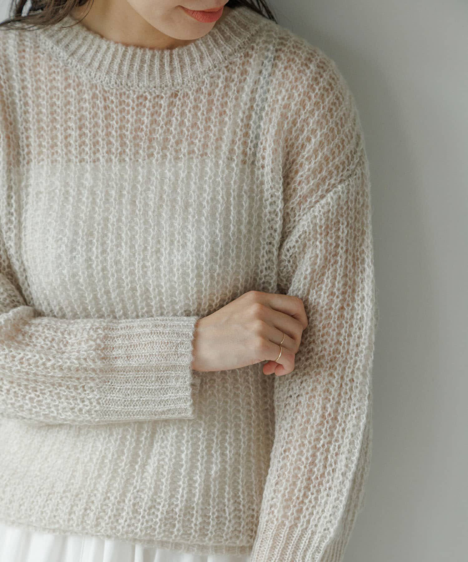 Sonny Label 「『WEB/一部店舗限定』ヘアリーローゲージニット」|ニット・セーター|