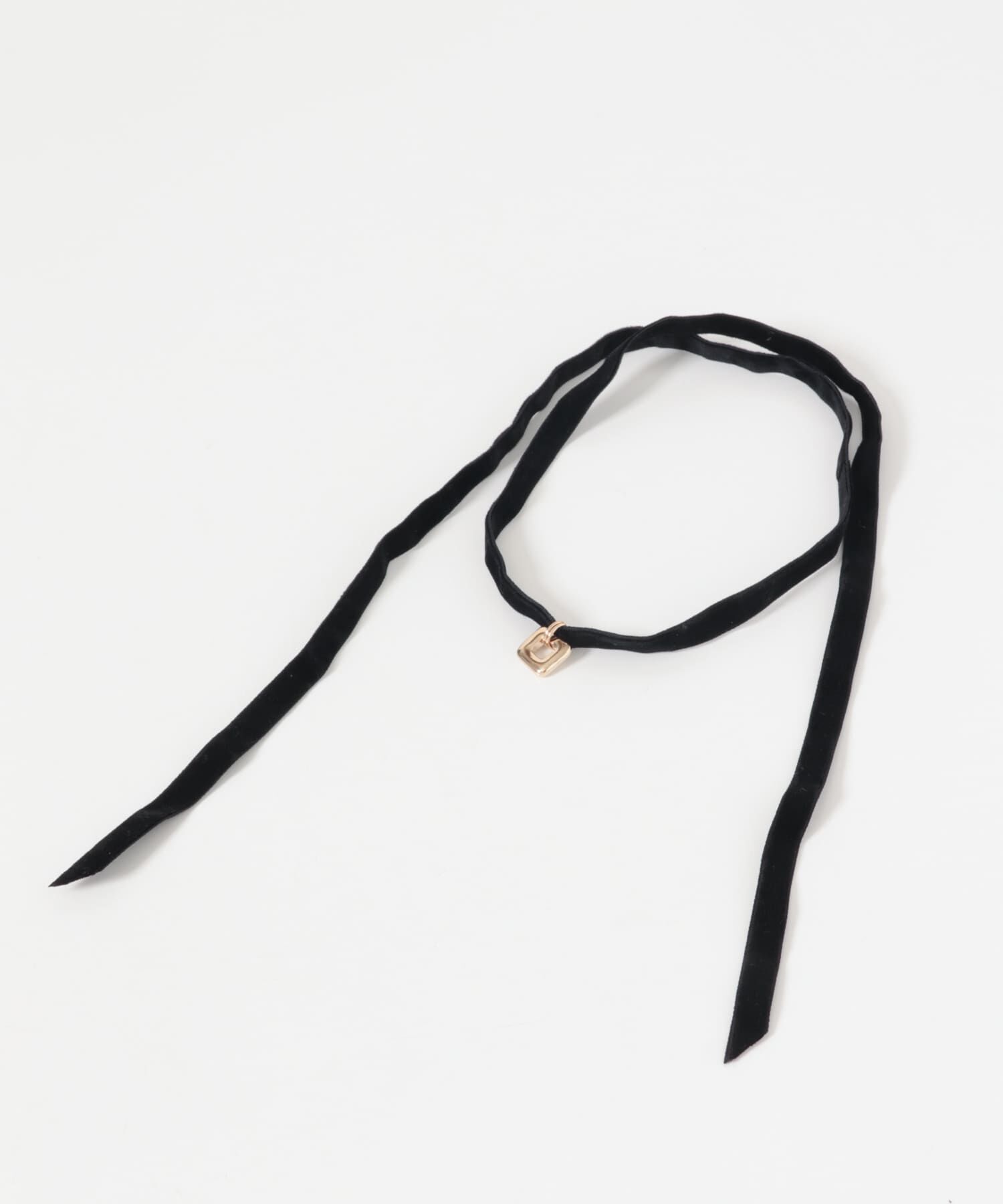 SMELLY「スクエアチャームベロアチョーカーネックレス」|ネックレス|