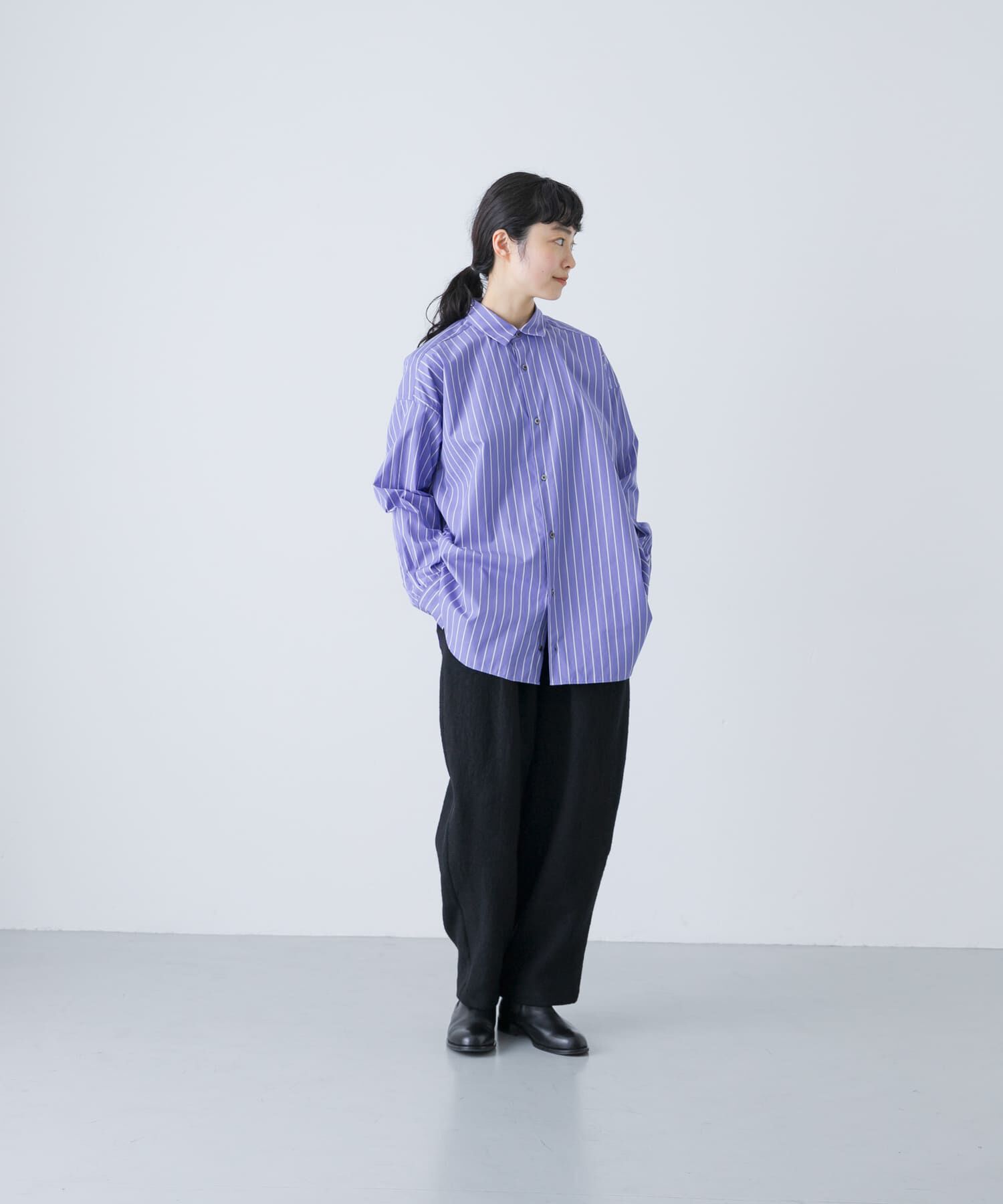 かぐれ「コットンストライプレギュラーシャツ」|シャツ・ブラウス|