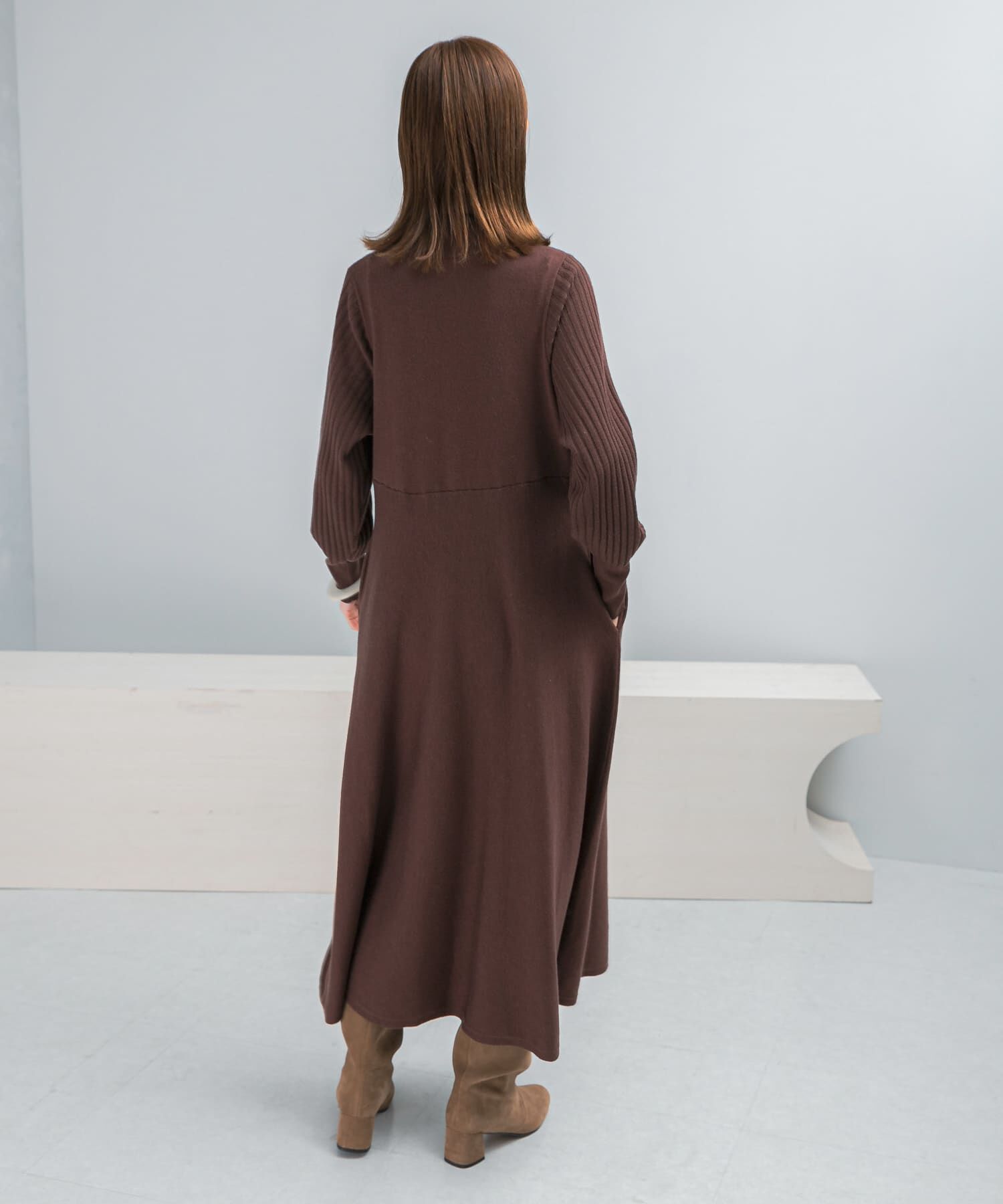 URBAN RESEARCH ROSSO「『WEB限定』『再入荷予定』タートルネックデザインスリーブワンピース」|ワンピース|