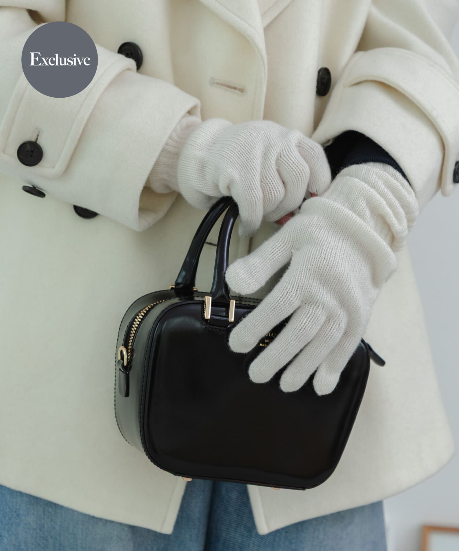 URBAN RESEARCH「『別注』WILLIAM BRUNTON&times;URBAN RESEARCH　Open long Cuff Glove」|手袋|ホワイト