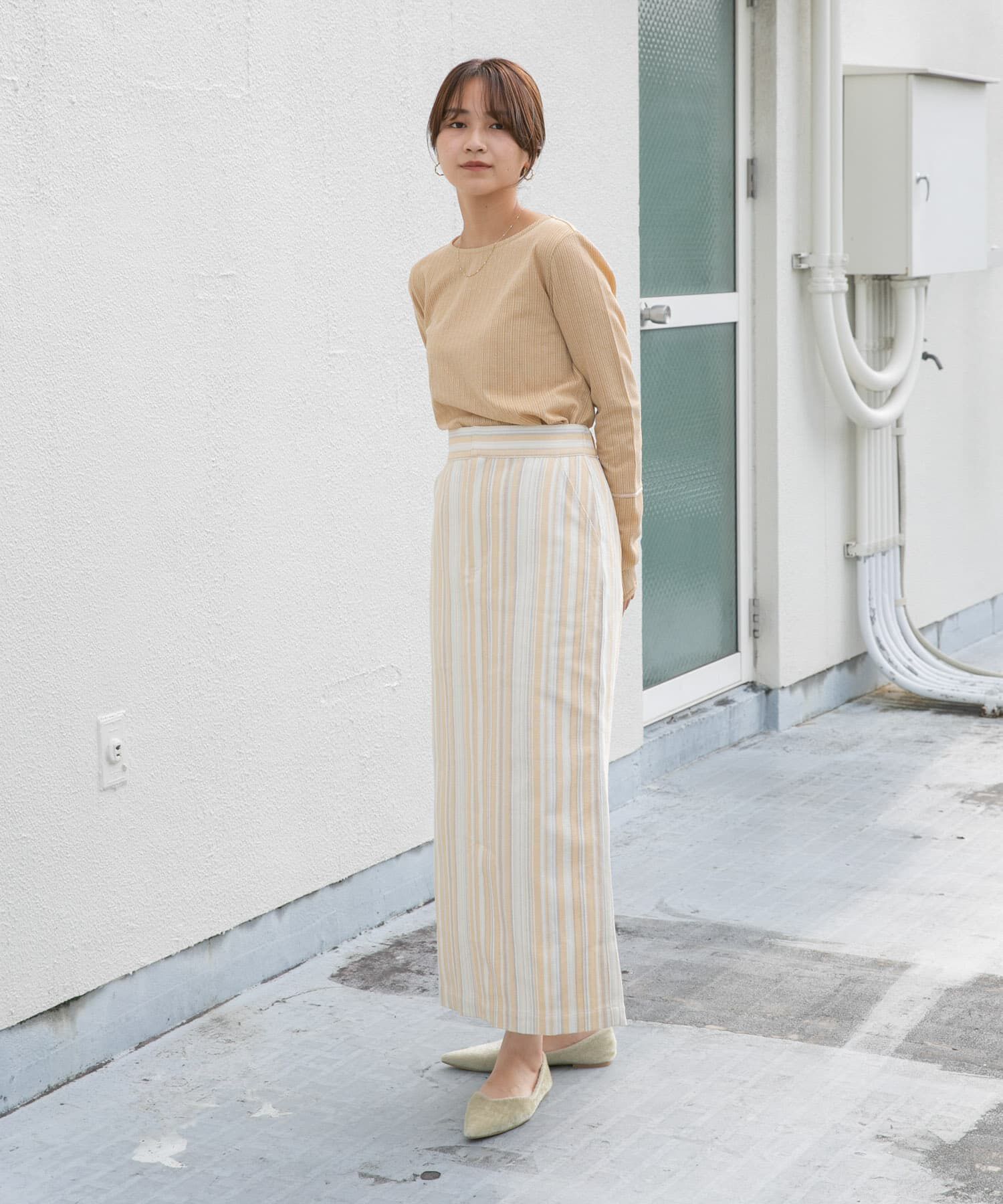  「ストライプペンシルスカート」|スカート|