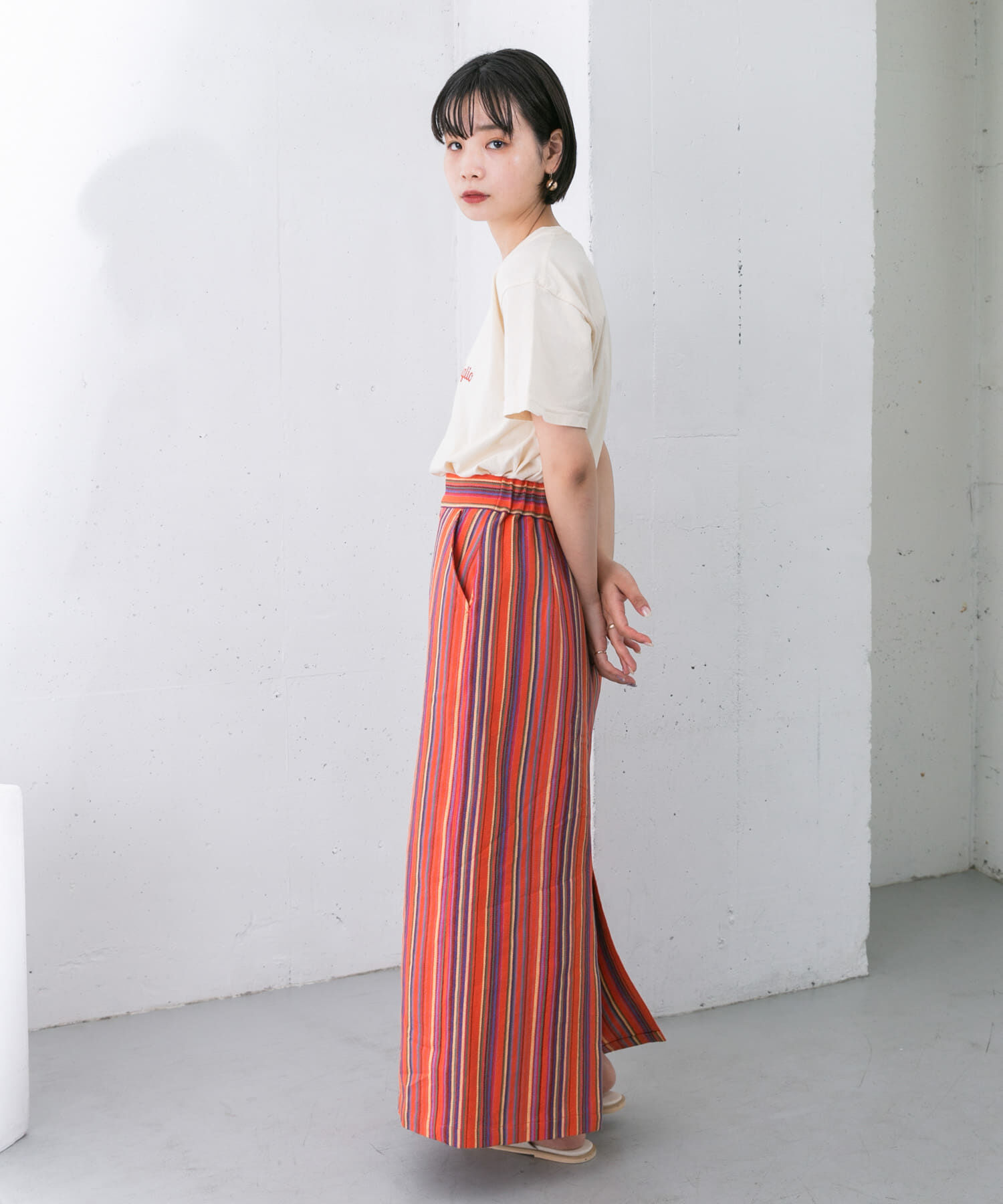  「ストライプペンシルスカート」|スカート|