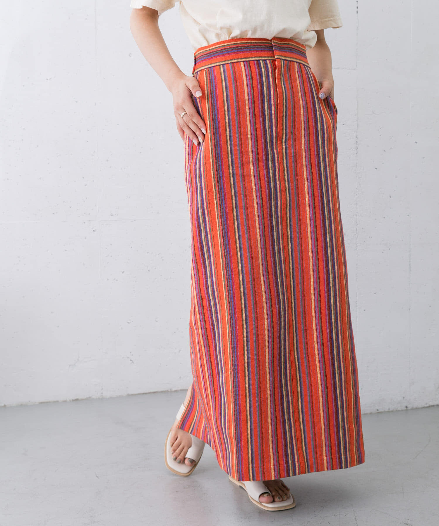  「ストライプペンシルスカート」|スカート|