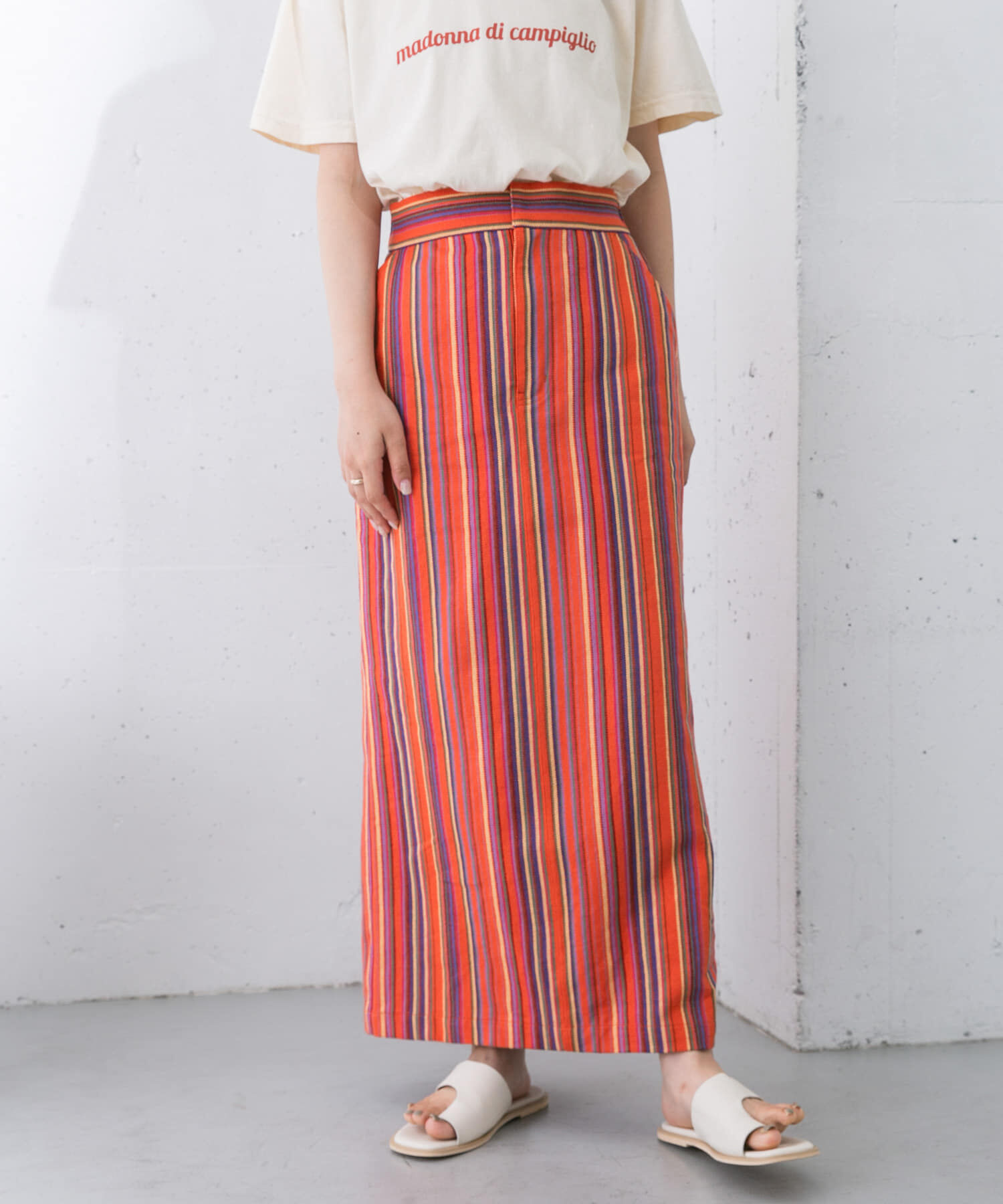  「ストライプペンシルスカート」|スカート|