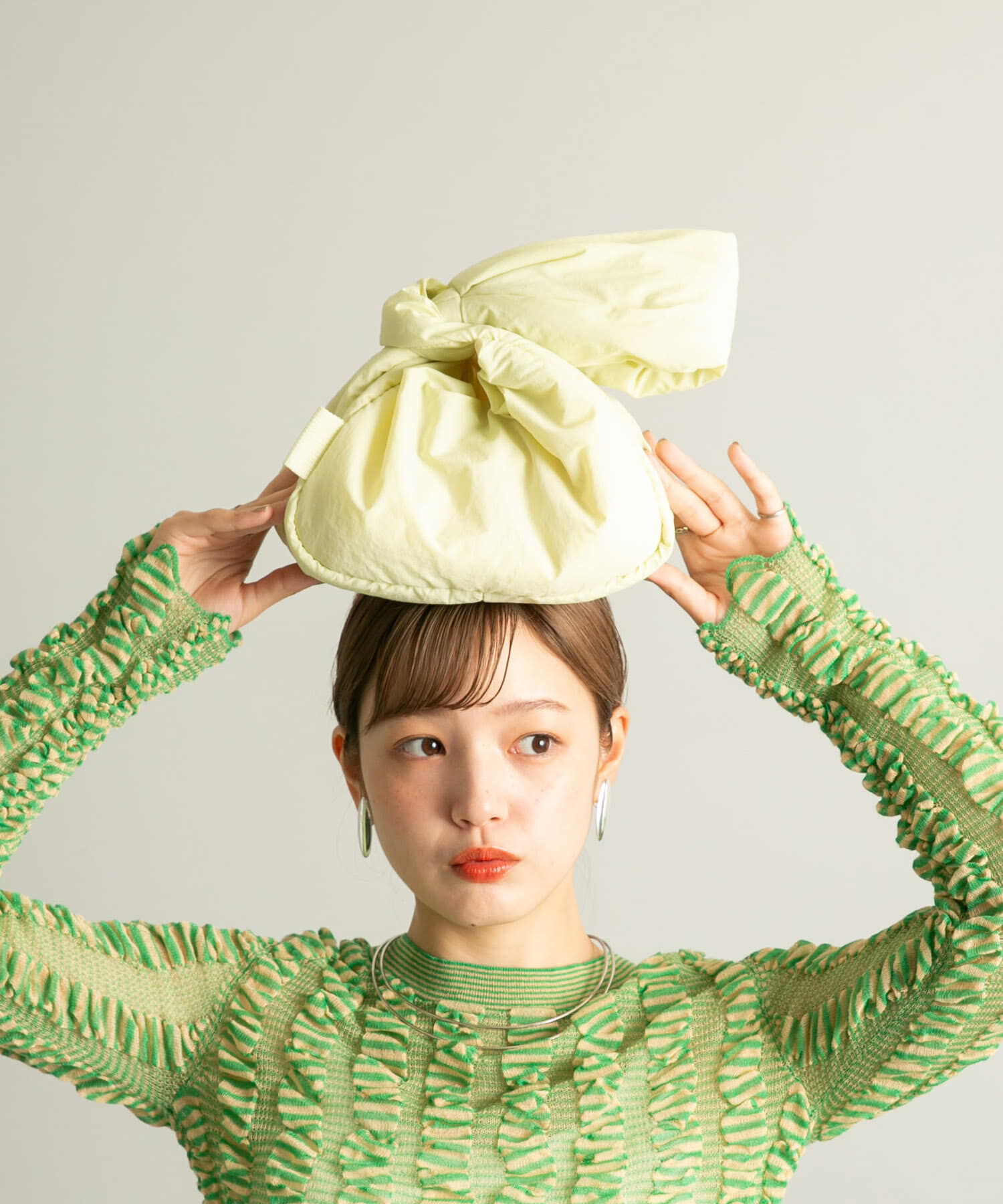  「ワンハンドルパファーナイロンBAG」|ハンドバッグ|ミント