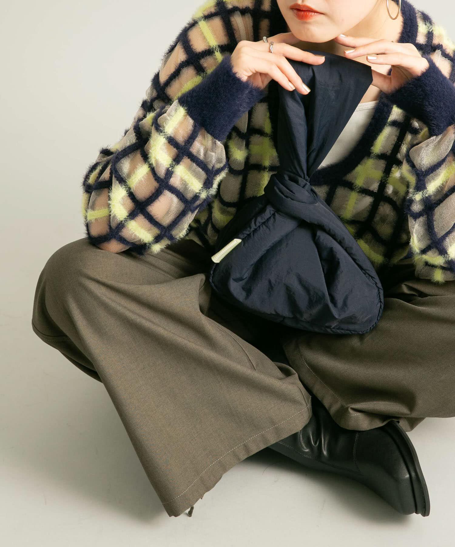  「ワンハンドルパファーナイロンBAG」|ハンドバッグ|