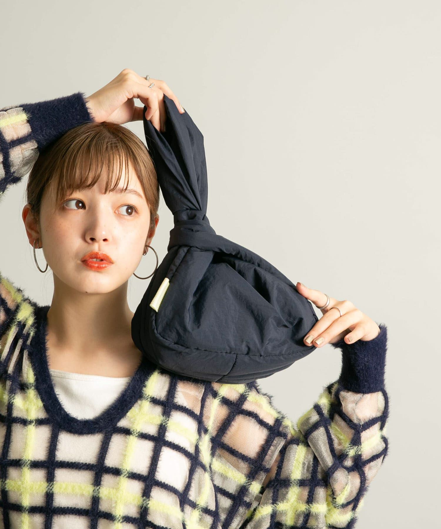  「ワンハンドルパファーナイロンBAG」|ハンドバッグ|