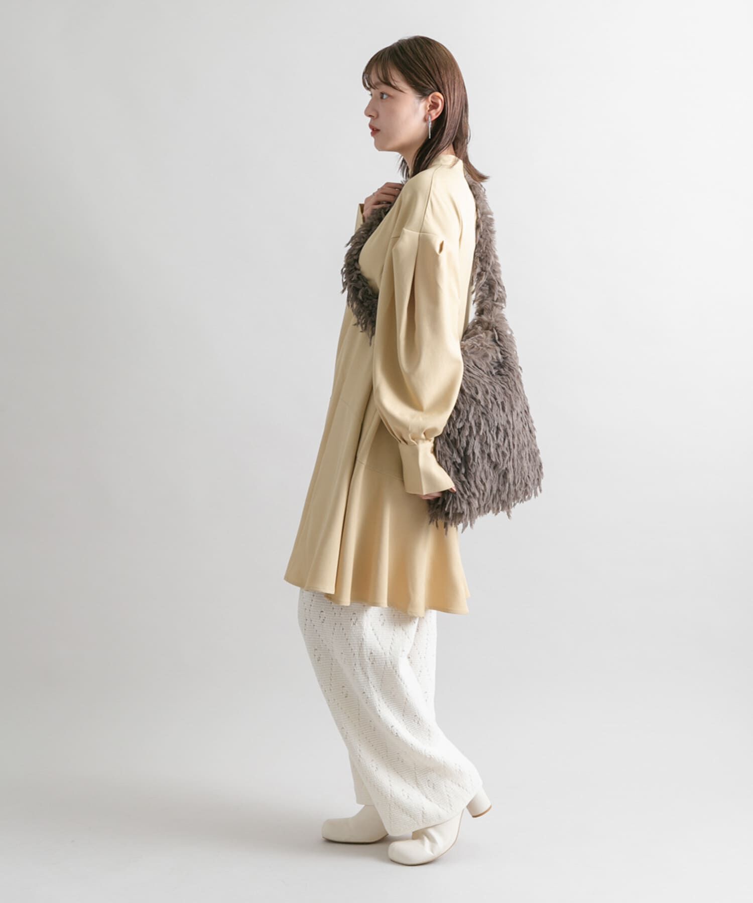  「タックスリーブミニワンピース」|ワンピース|