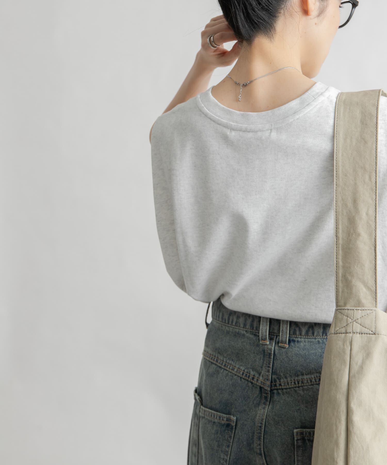  「ノースリーブプリントカットソー」|Tシャツ・カットソー|