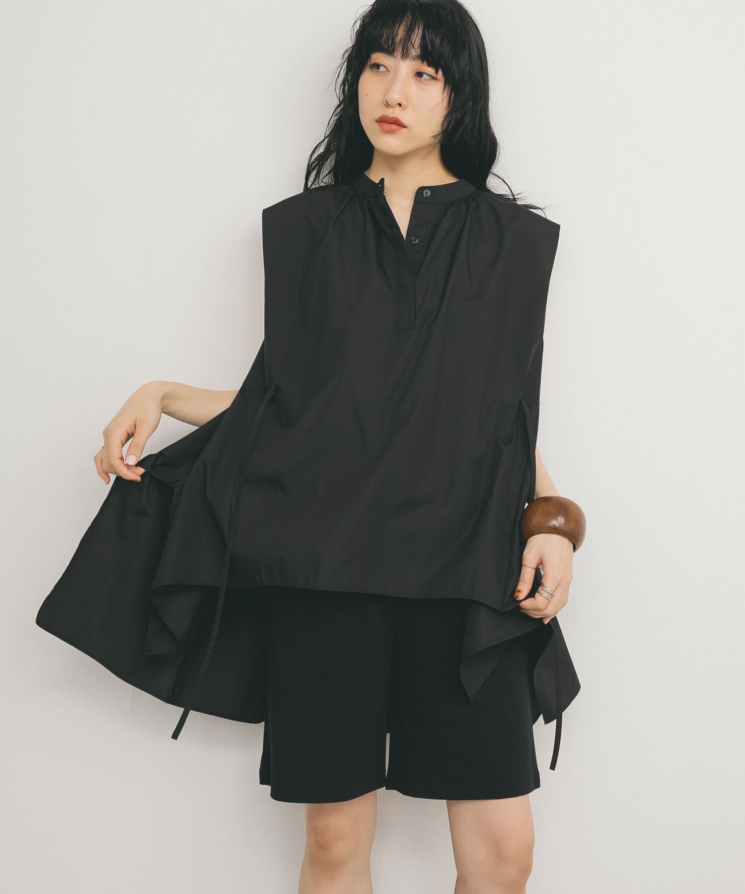  「BACKボリュームギャザーブラウス」|シャツ・ブラウス|