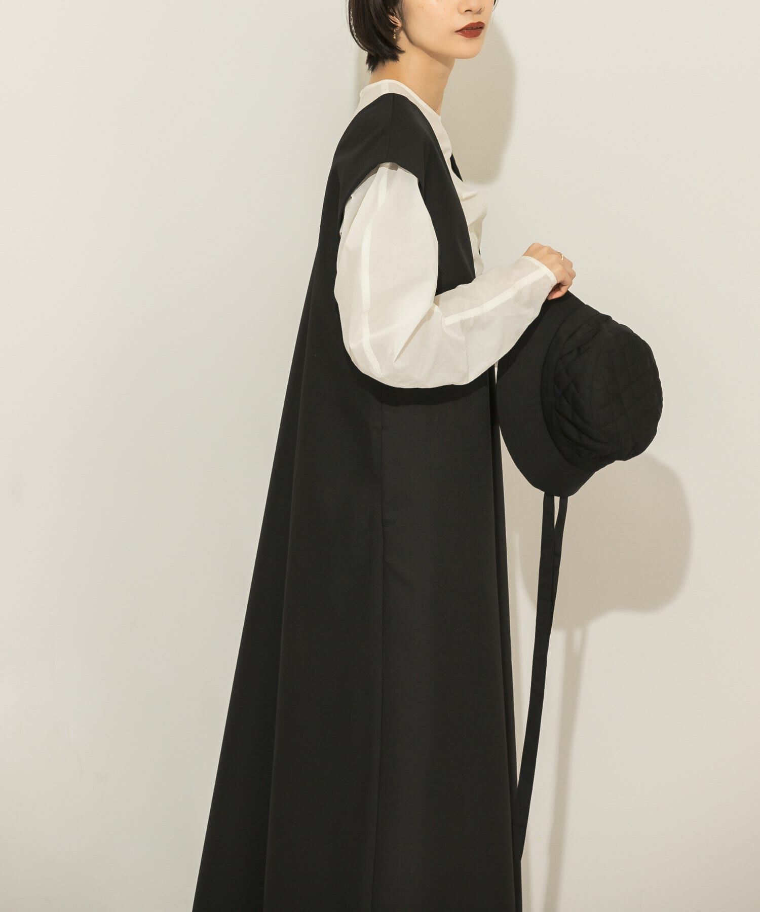  「Uネック2WAYジャンパースカート」|ワンピース|