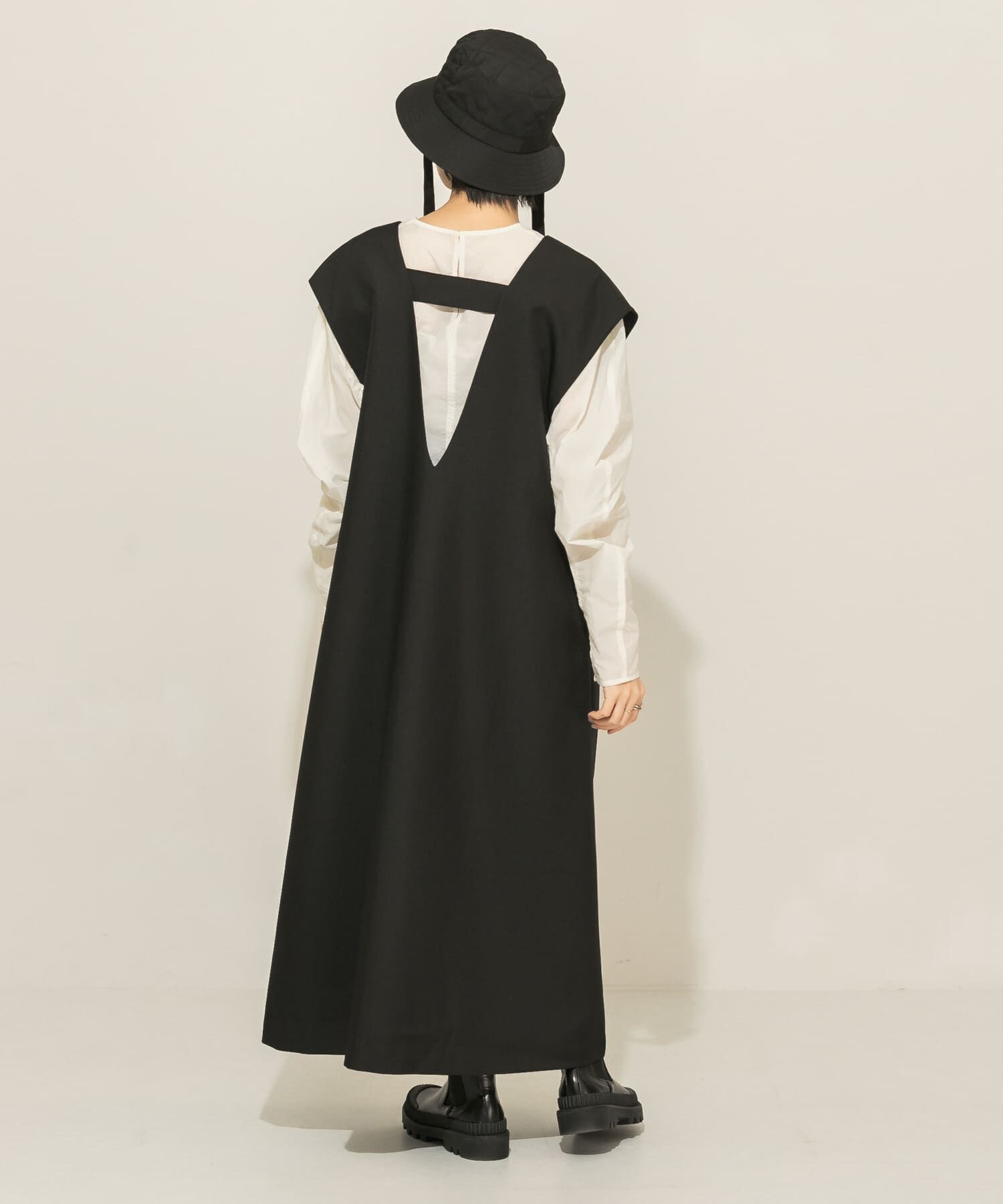  「Uネック2WAYジャンパースカート」|ワンピース|