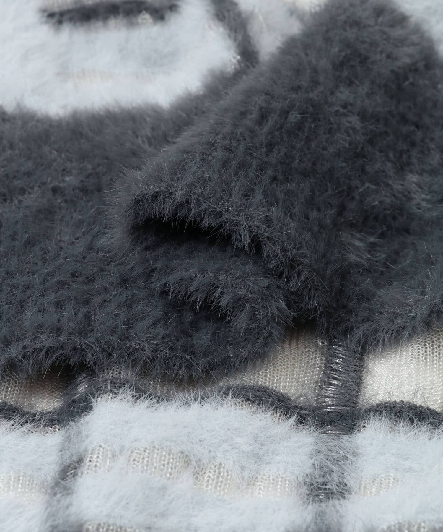  「シアーチェックフェザーニット」|ニット・セーター|