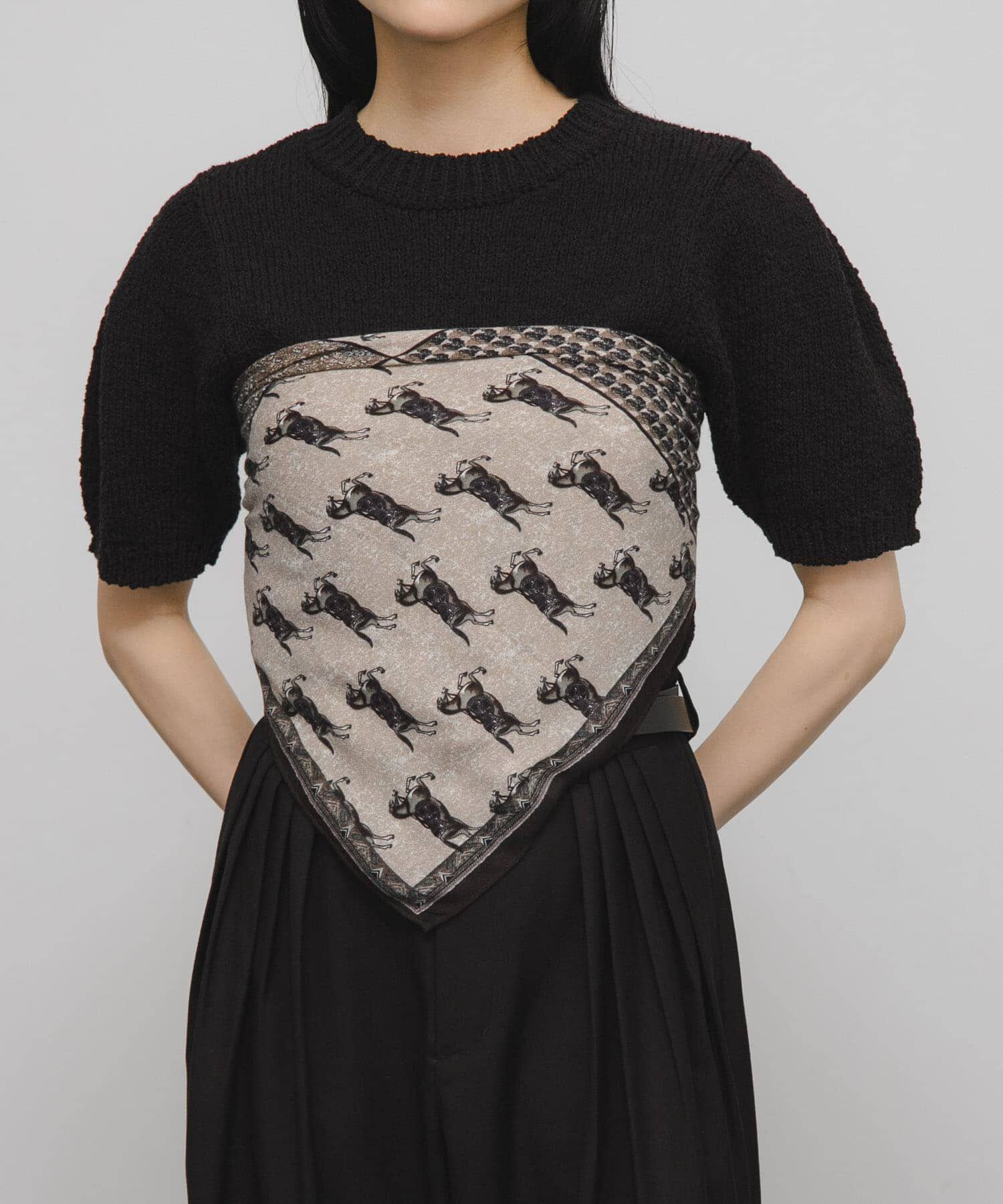  「ホースデザインビッグスカーフ」|バンダナ・スカーフ|